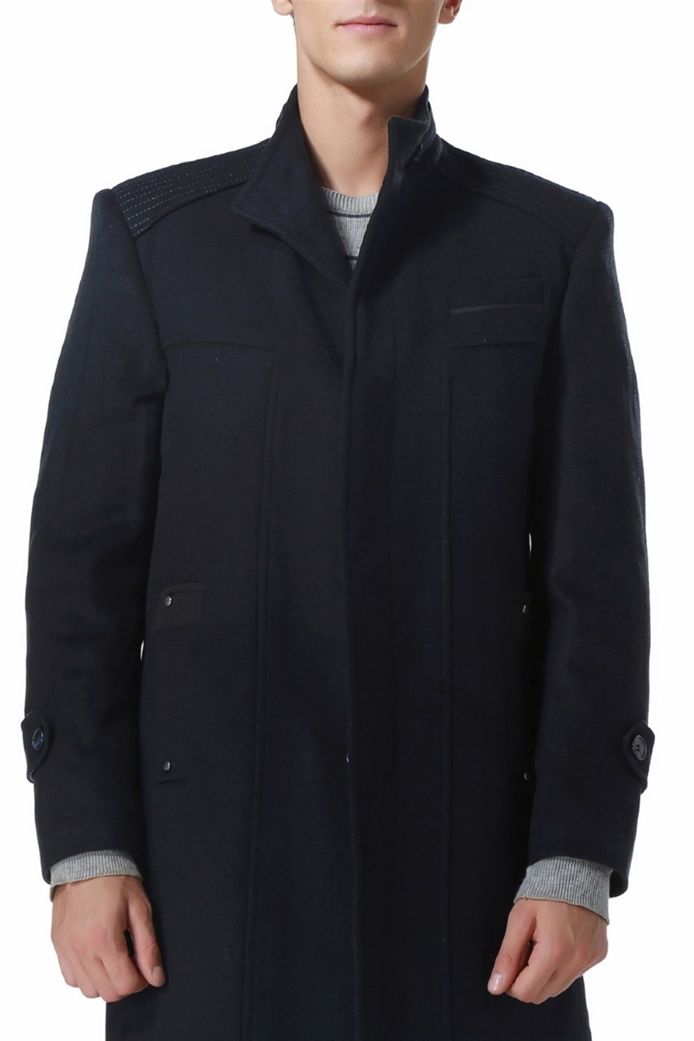 PLT8308 DEWBERRY PALTO-DESENLİ LACİVERT