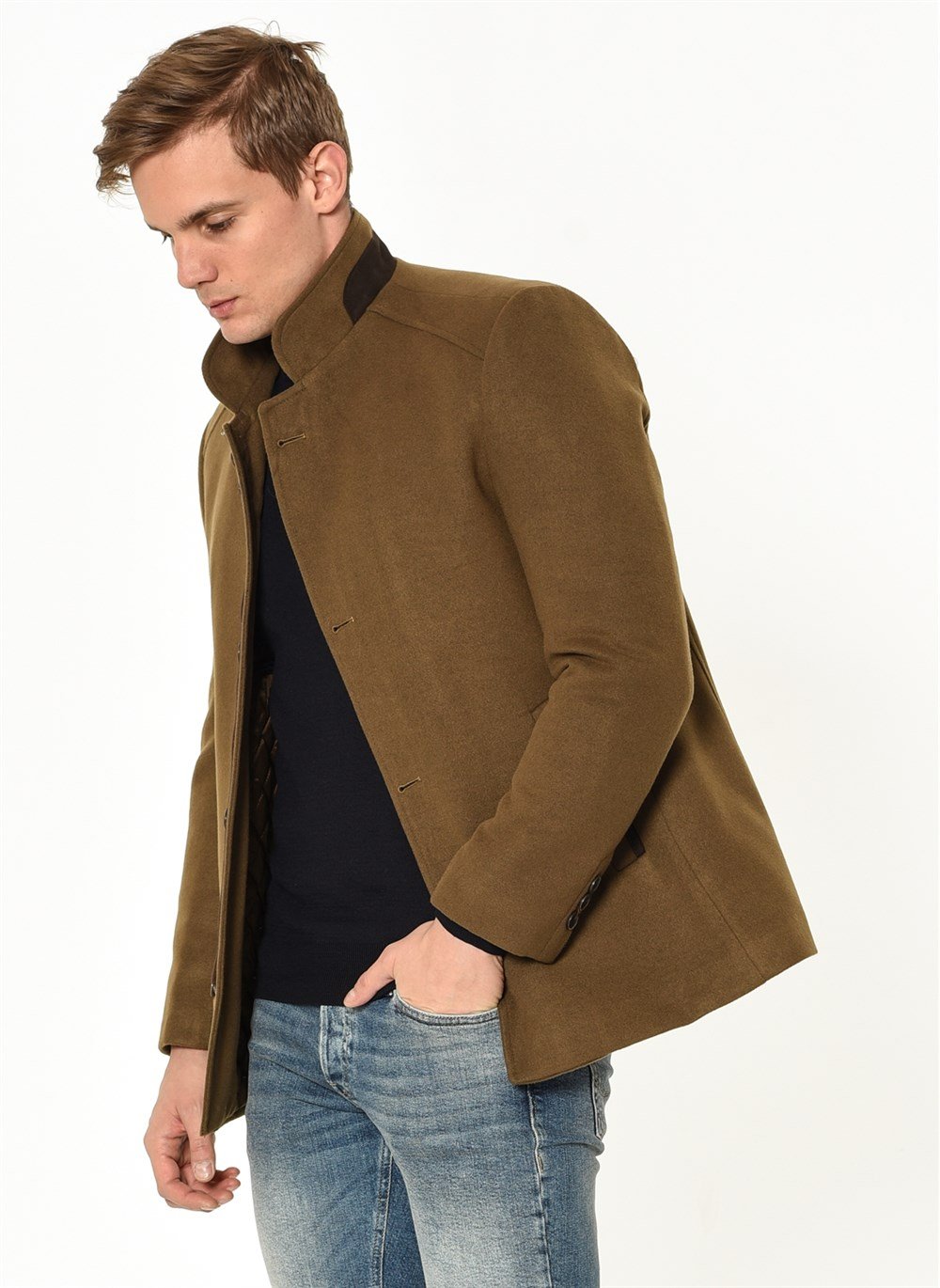 PLT8327  DEWBERRY ERKEK PALTO-CAMEL