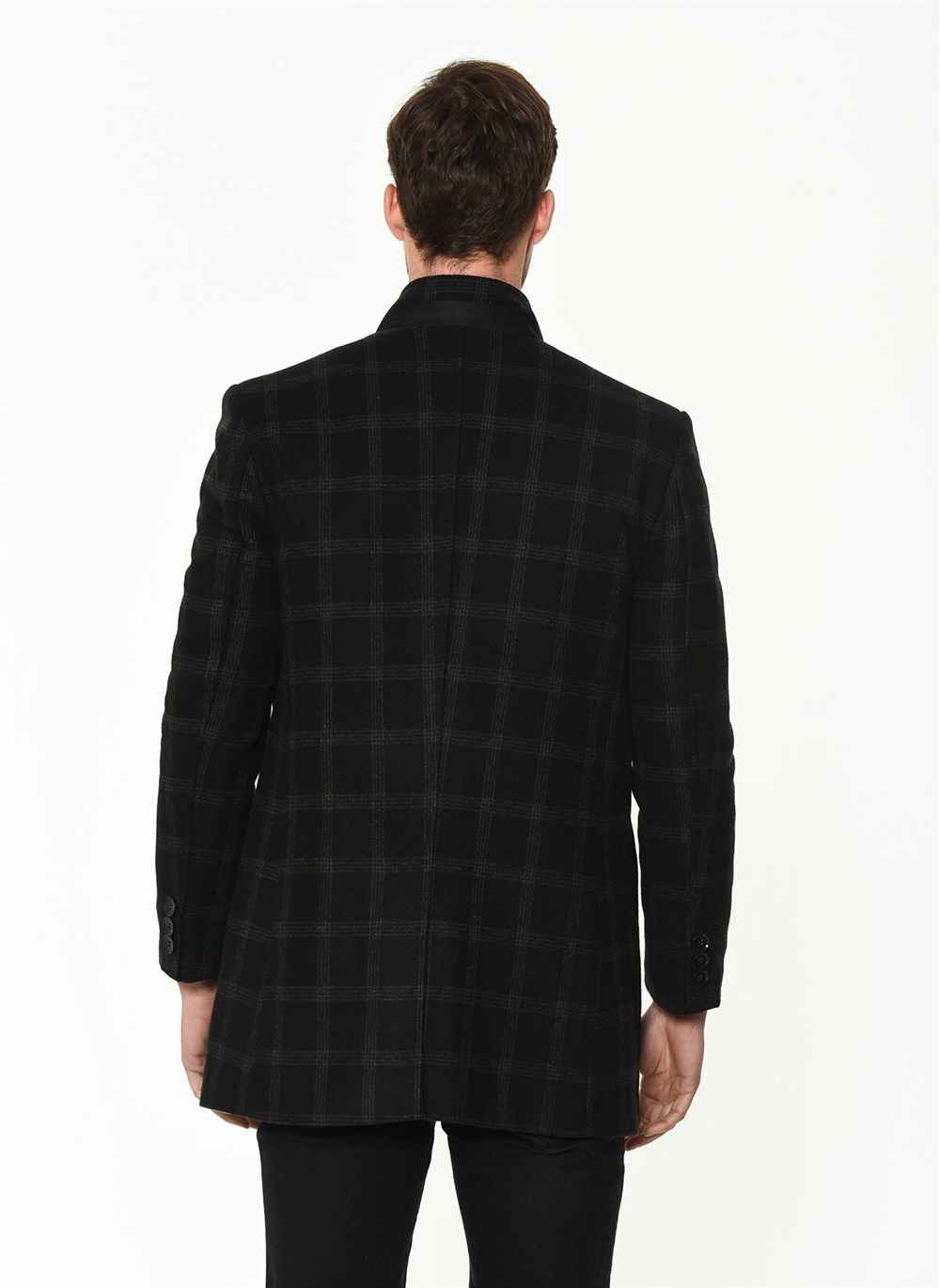 PLT8327  DEWBERRY ERKEK PALTO-DESENLİ LACİVERT