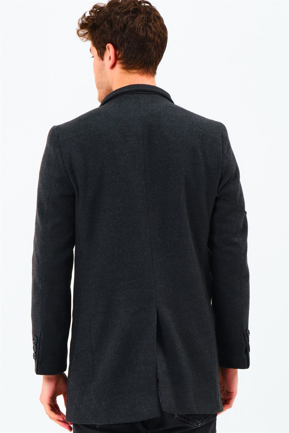 PLT8327  DEWBERRY ERKEK PALTO-KOYU ANTRASİT