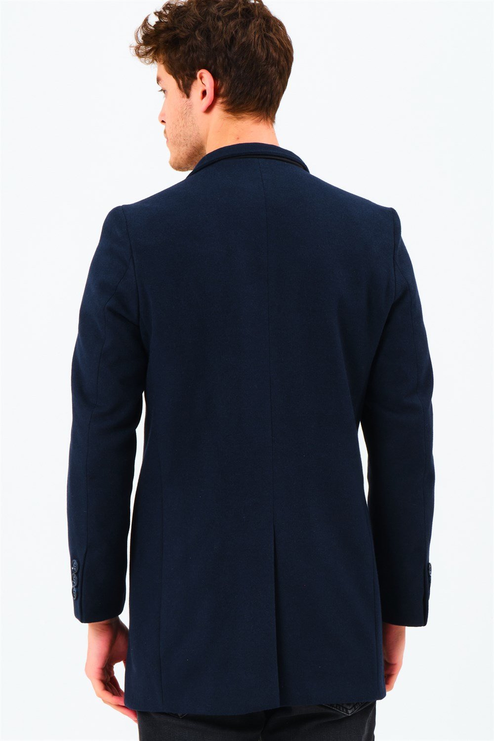 PLT8327  DEWBERRY ERKEK PALTO-KOYU LACİVERT