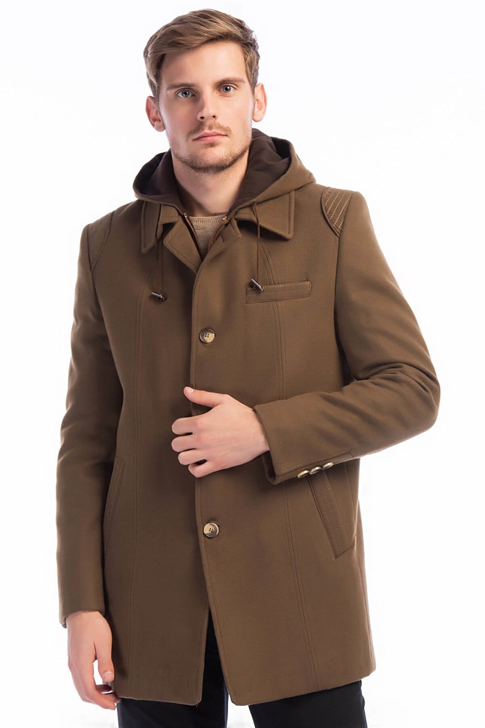 PLT8335 DEWBERRY ERKEK PALTO-CAMEL