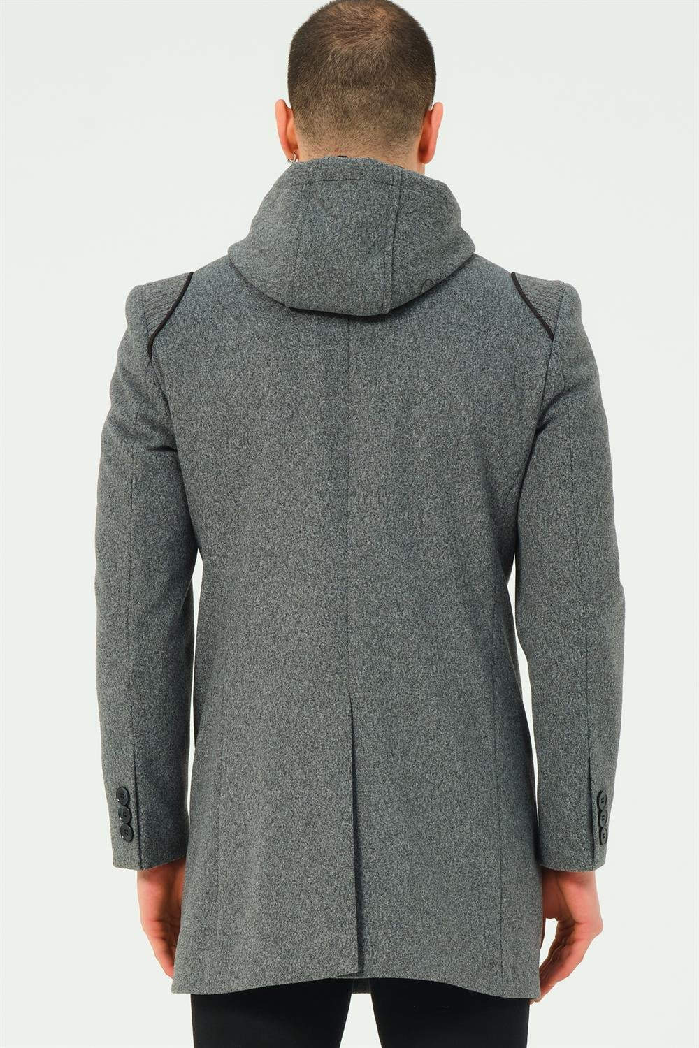PLT8335 DEWBERRY ERKEK PALTO-KOYU GRİ