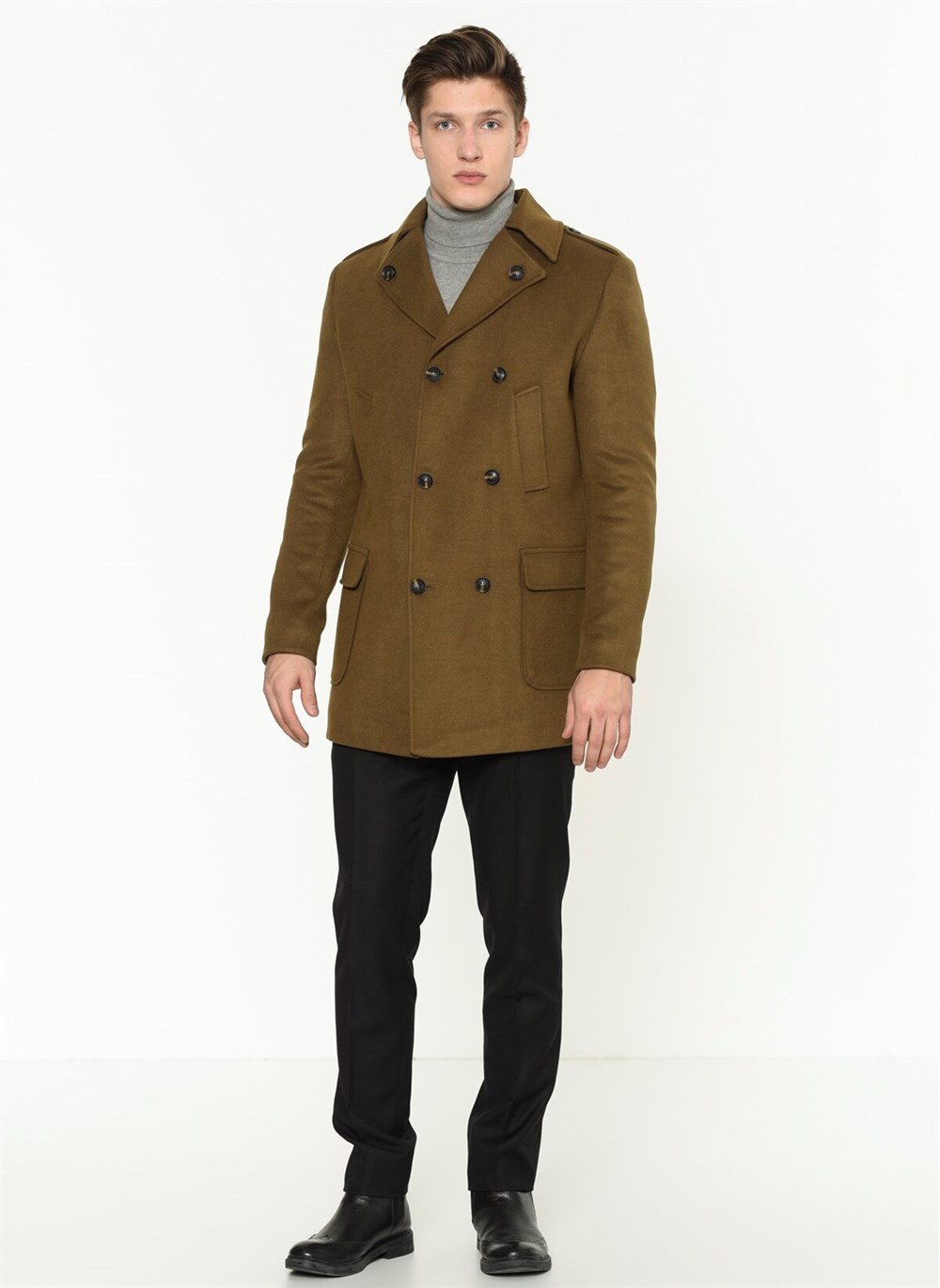 PLT8353  DEWBERRY SLIM-FIT PALTO-CAMEL