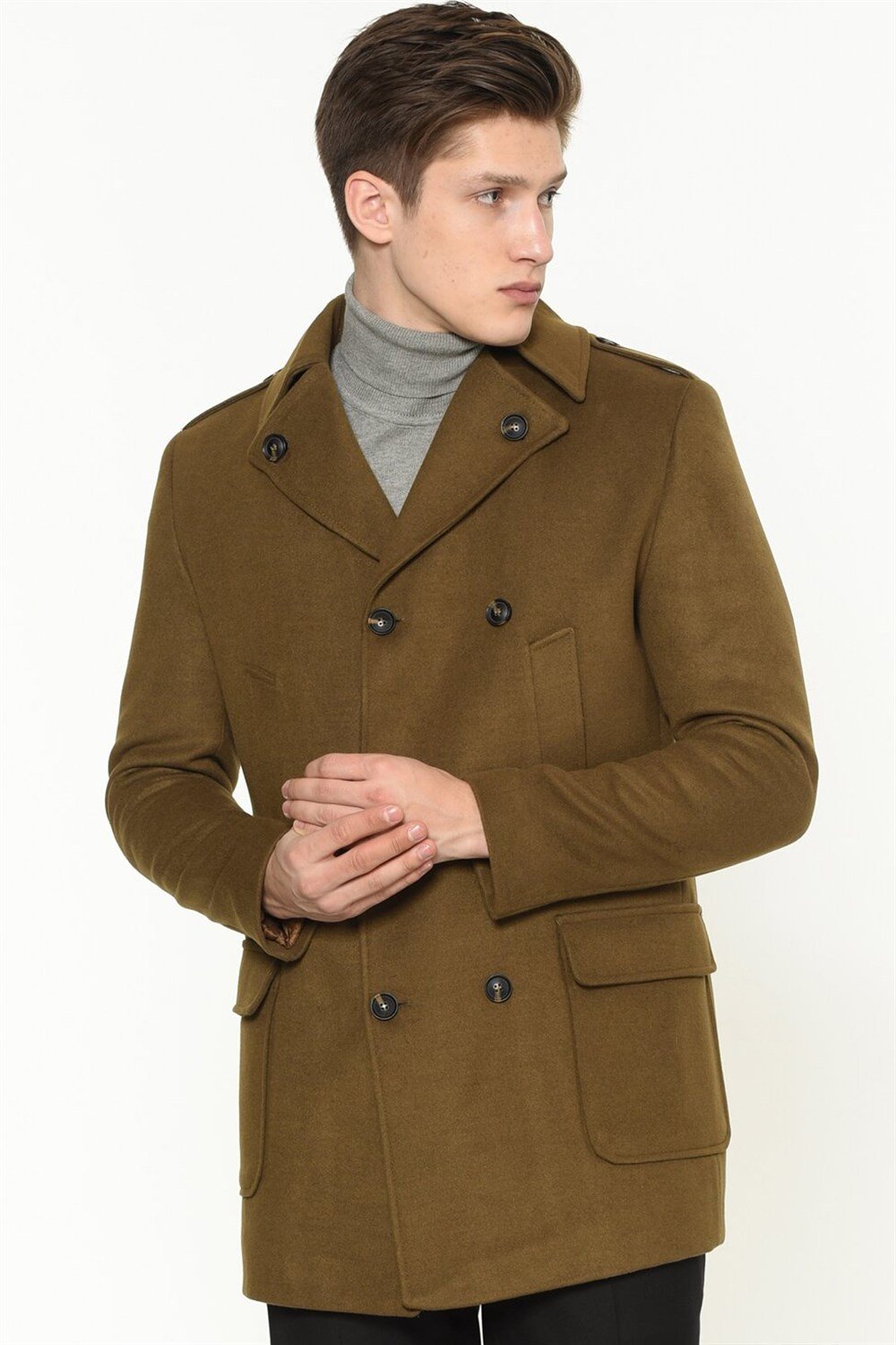 PLT8353  DEWBERRY SLIM-FIT PALTO-CAMEL