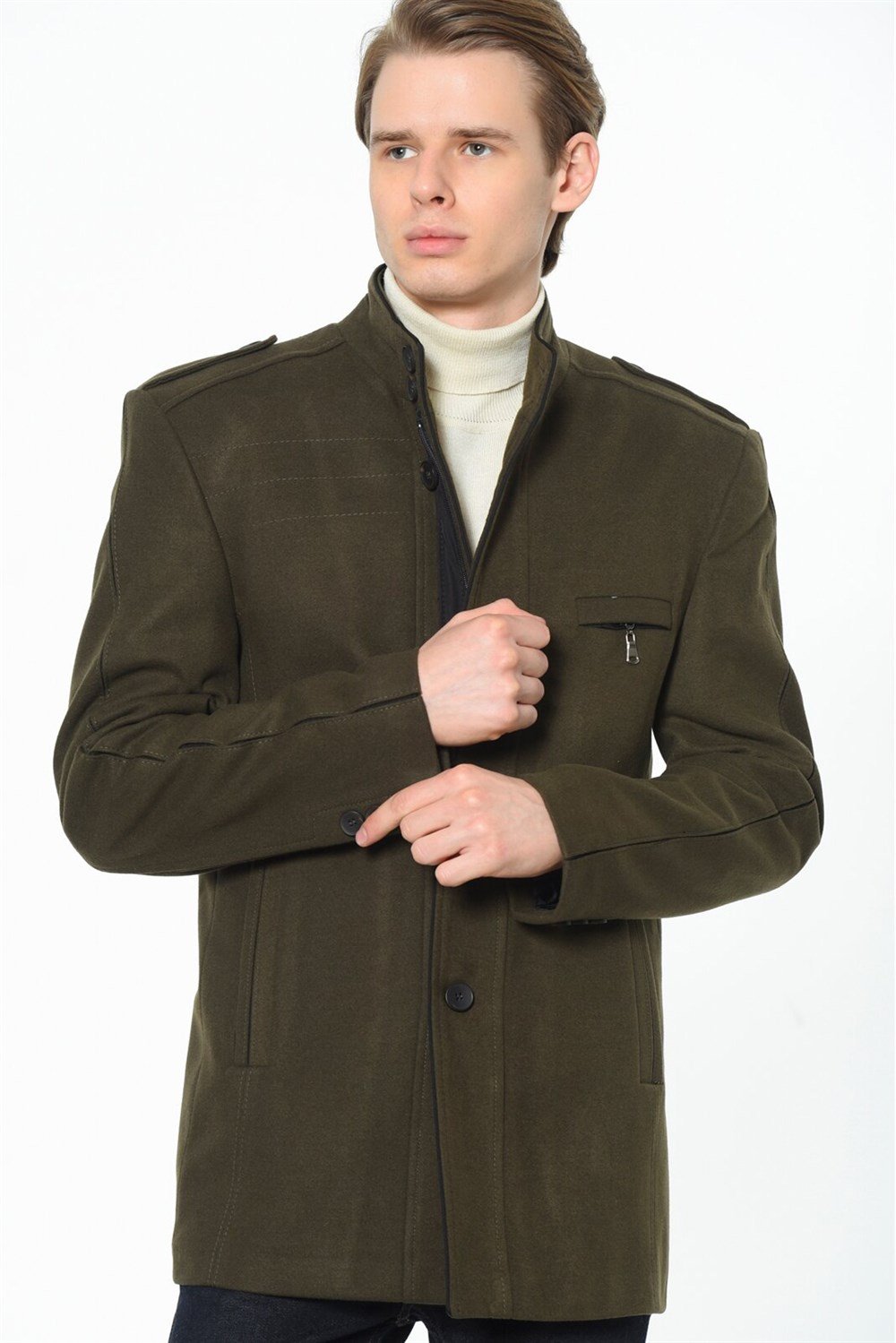 PLT8358 DEWBERRY ERKEK PALTO-HAKİ