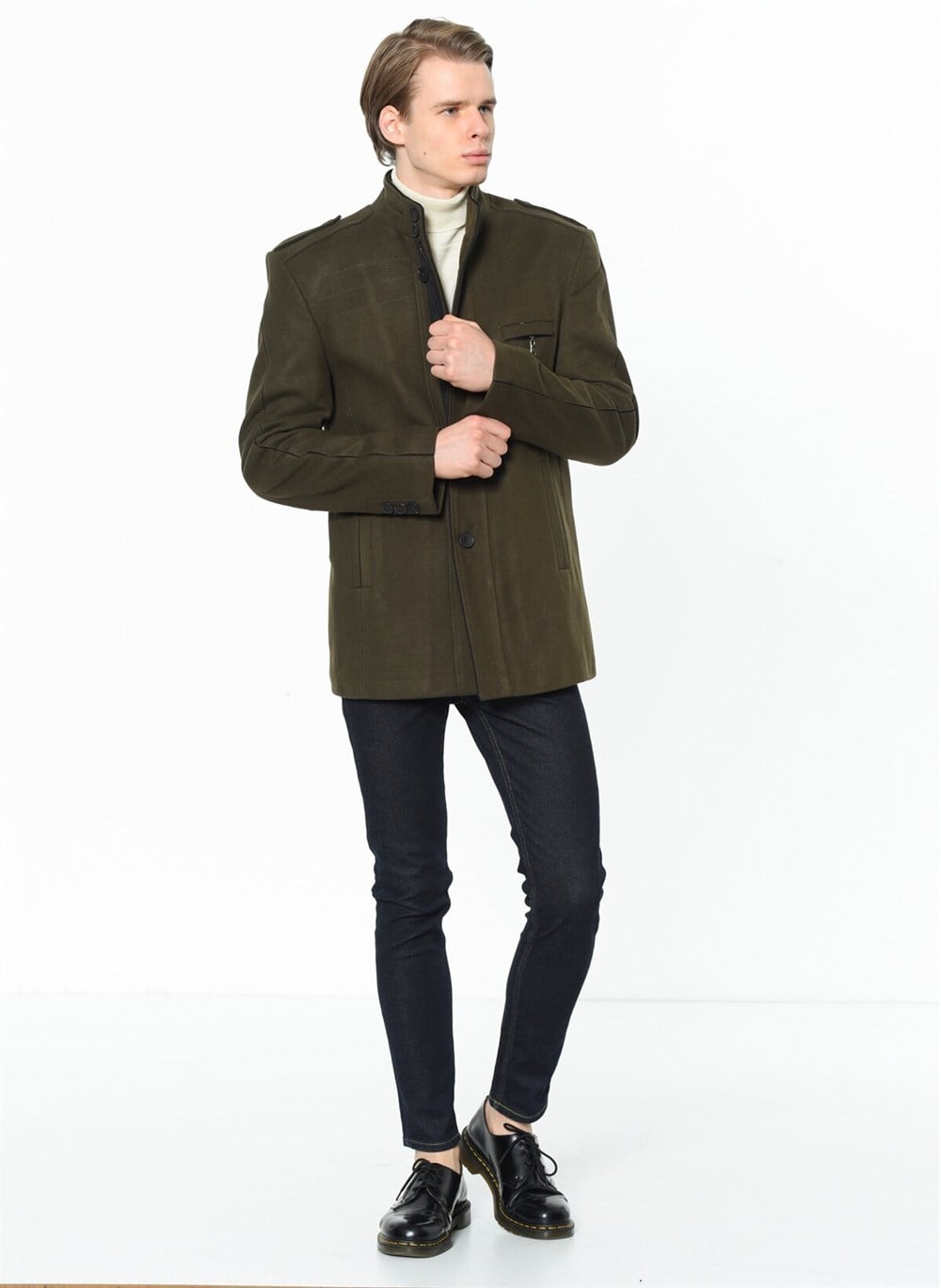 PLT8358 DEWBERRY ERKEK PALTO-HAKİ