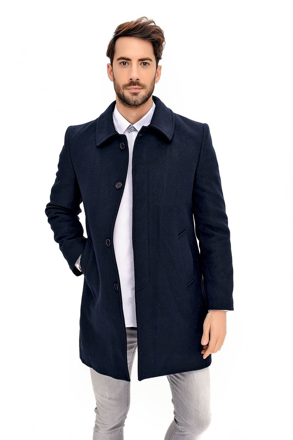 PLT8365 DEWBERRY ERKEK PALTO-LACİVERT
