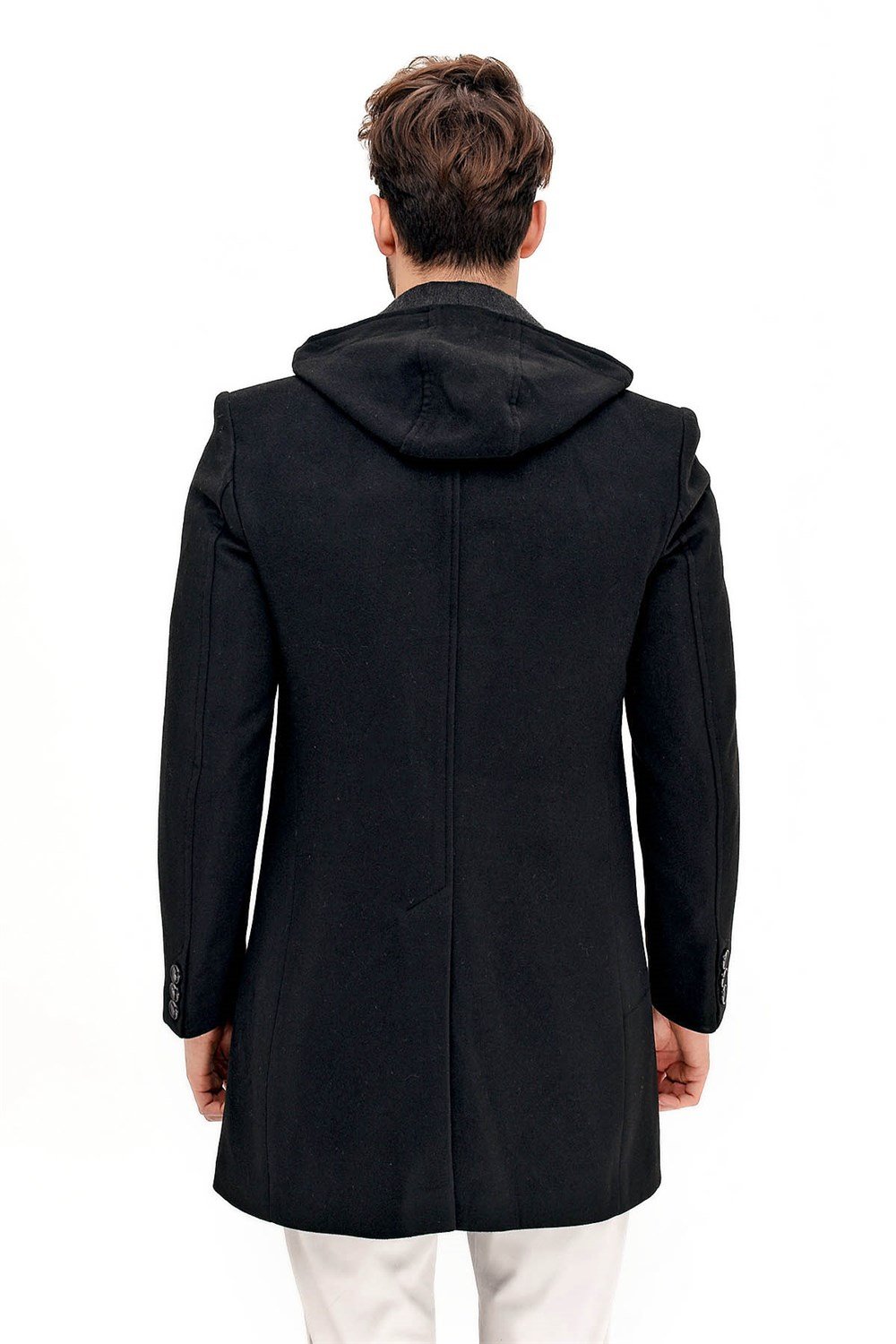 PLT8366 DEWBERRY ERKEK PALTO-SİYAH