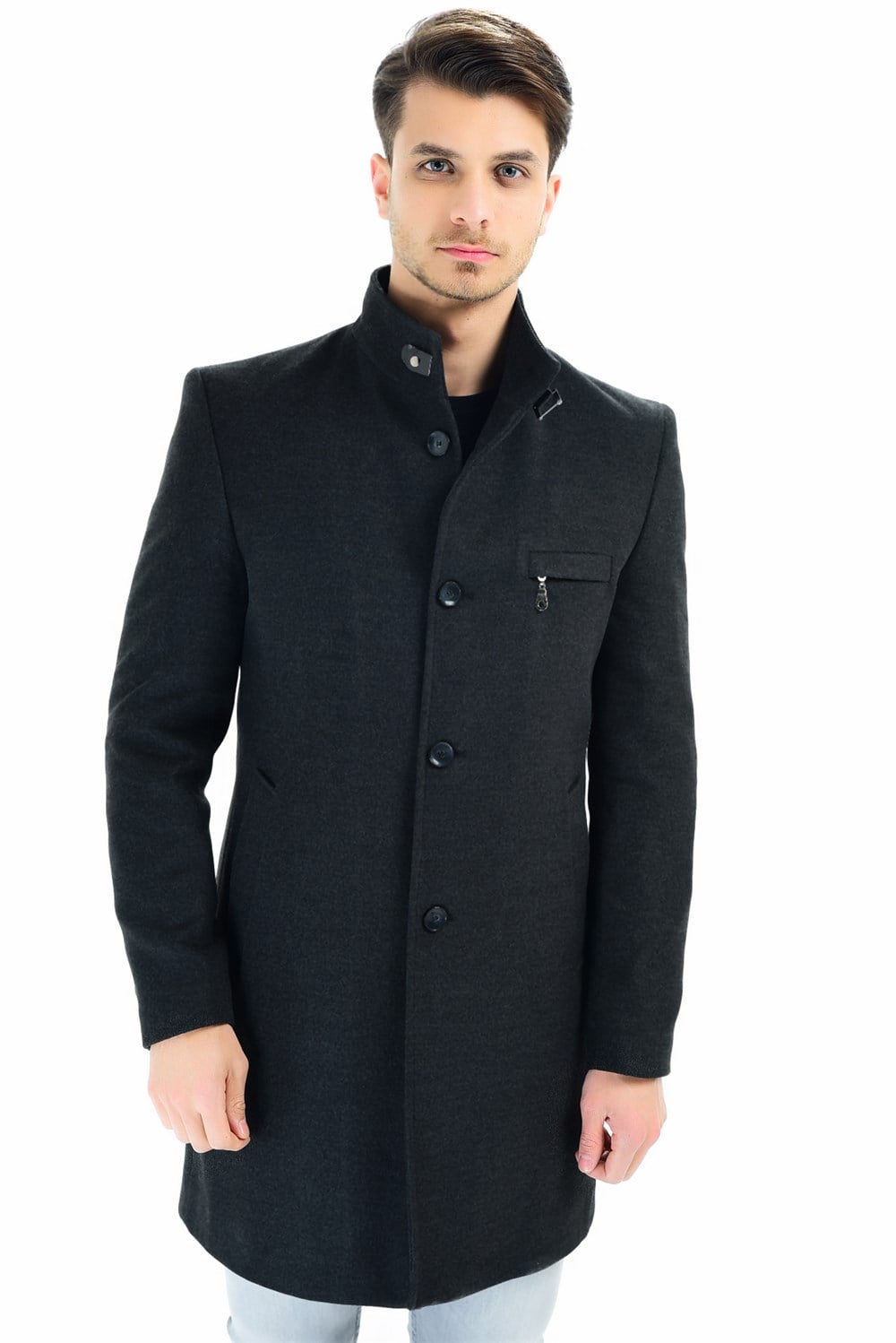 PLT8367 DEWBERRY ERKEK PALTO-ANTRASİT