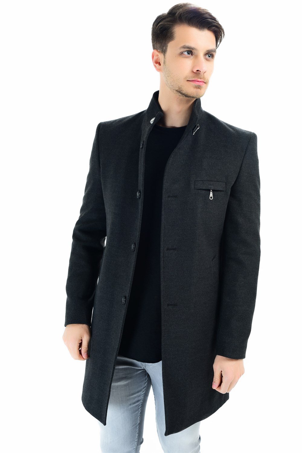 PLT8367 DEWBERRY ERKEK PALTO-ANTRASİT