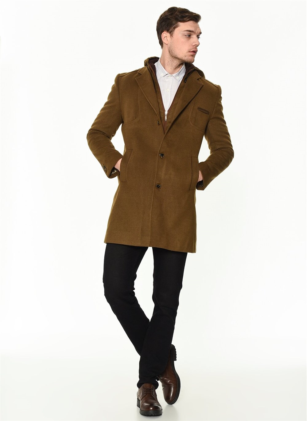 PLT8371 DEWBRRY ERKEK PALTO-CAMEL