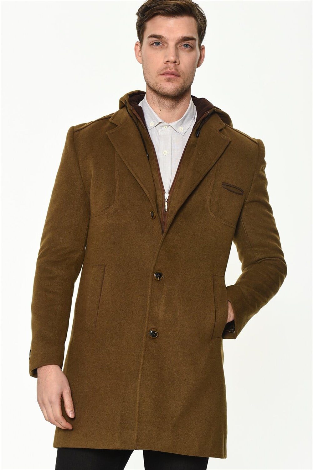 PLT8371 DEWBRRY ERKEK PALTO-CAMEL