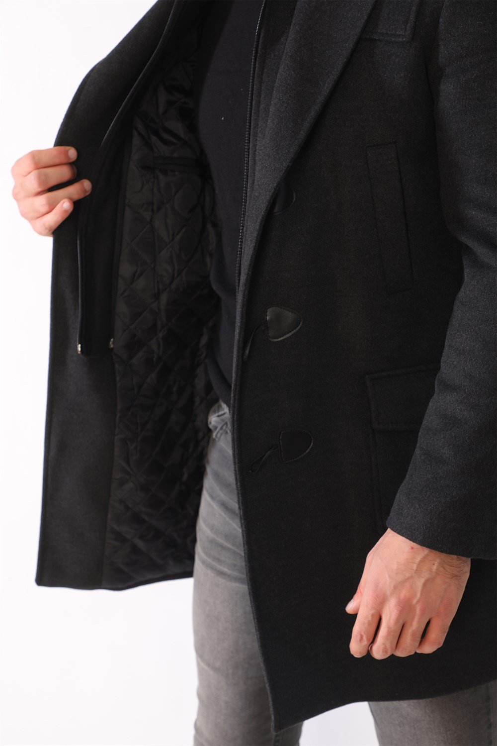 PLT8373 DEWERRY ERKEK PALTO-ANTRASİT