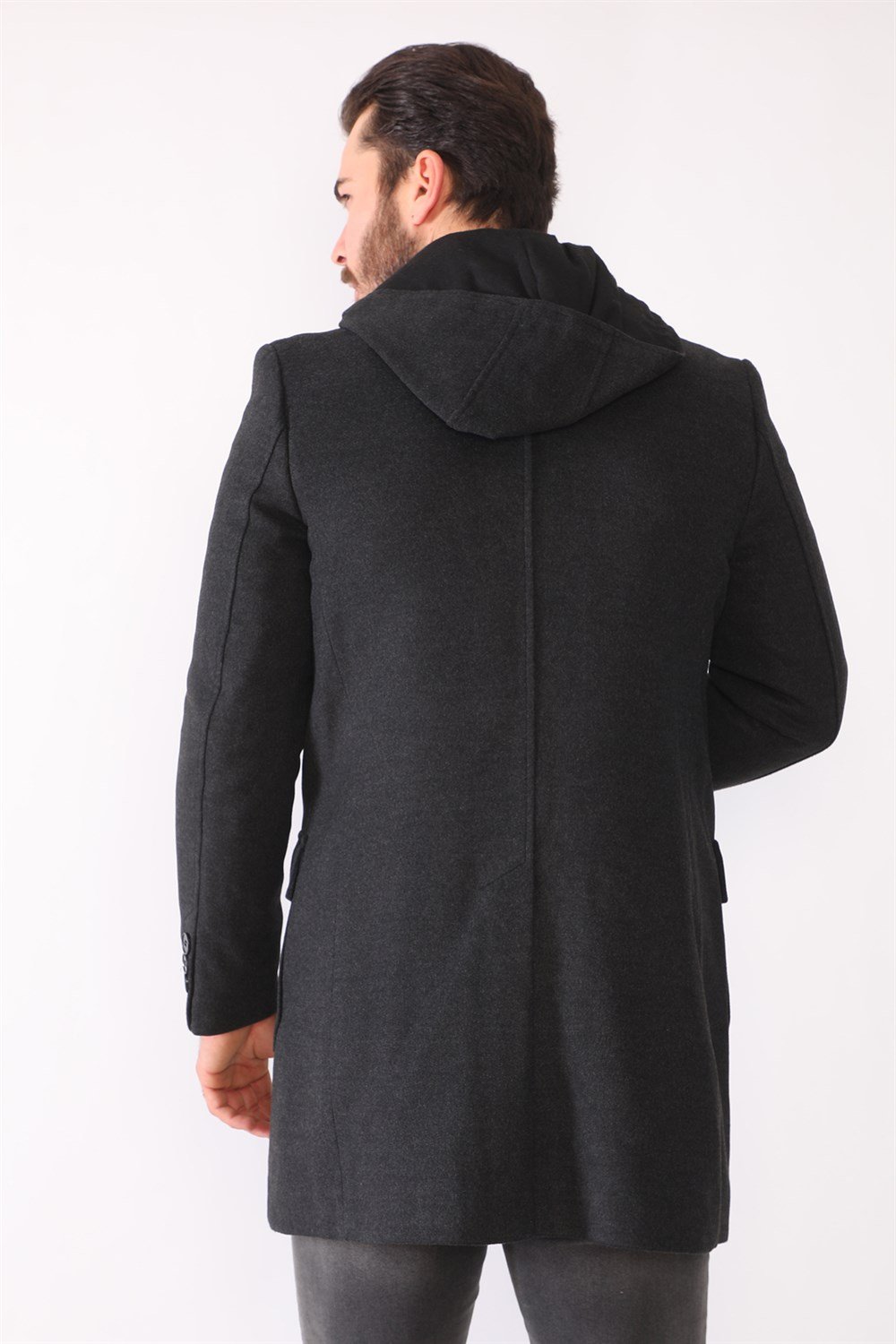 PLT8373 DEWERRY ERKEK PALTO-ANTRASİT