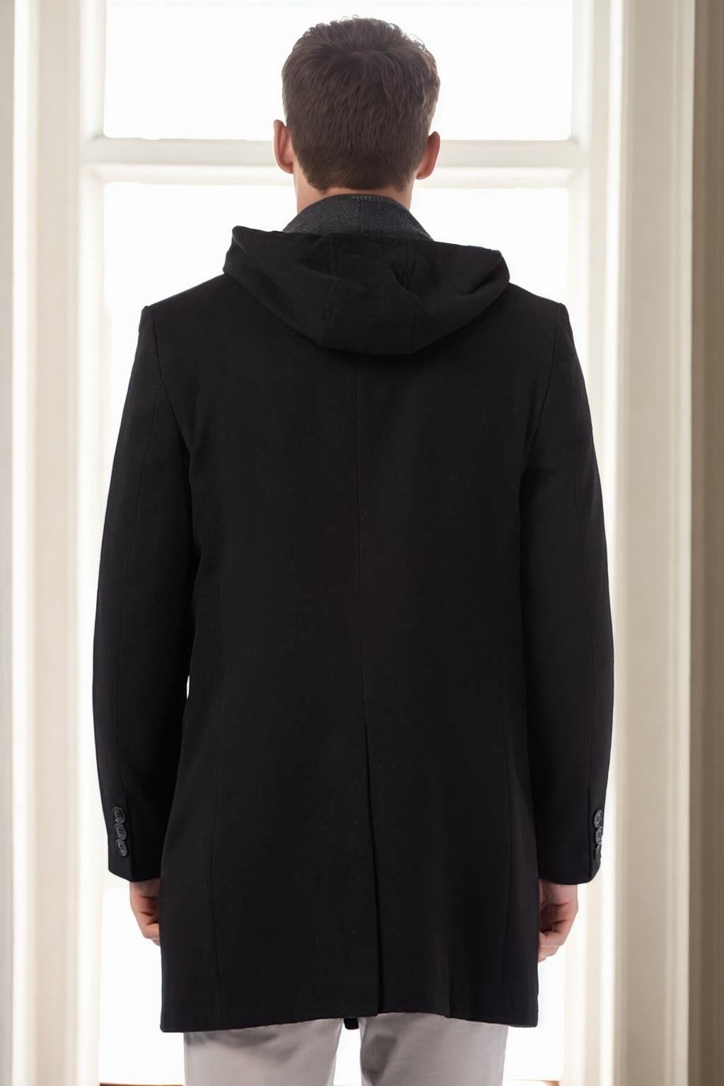 PLT8376 DEWBERRY ERKEK PALTO-SİYAH-2