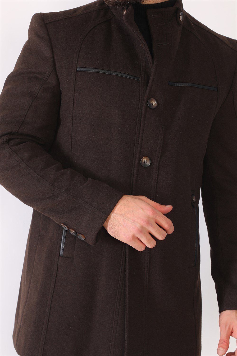 PLT8377 DEWBERRY ERKEK PALTO-KAHVE