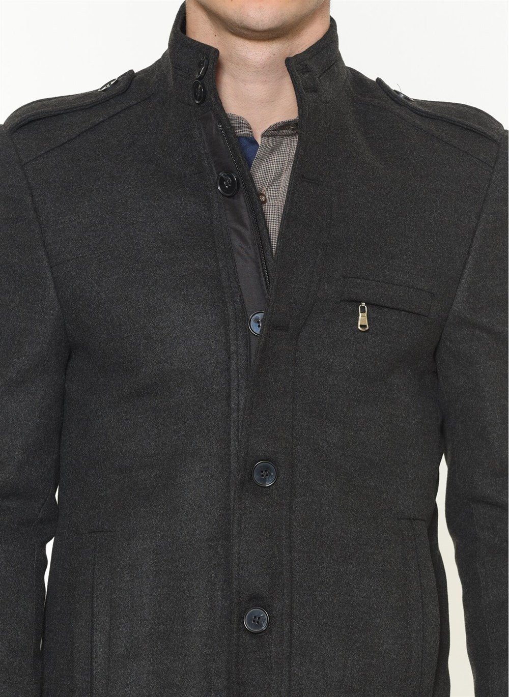 PLT8378 DEWBERRY ERKEK PALTO-ANTRASİT