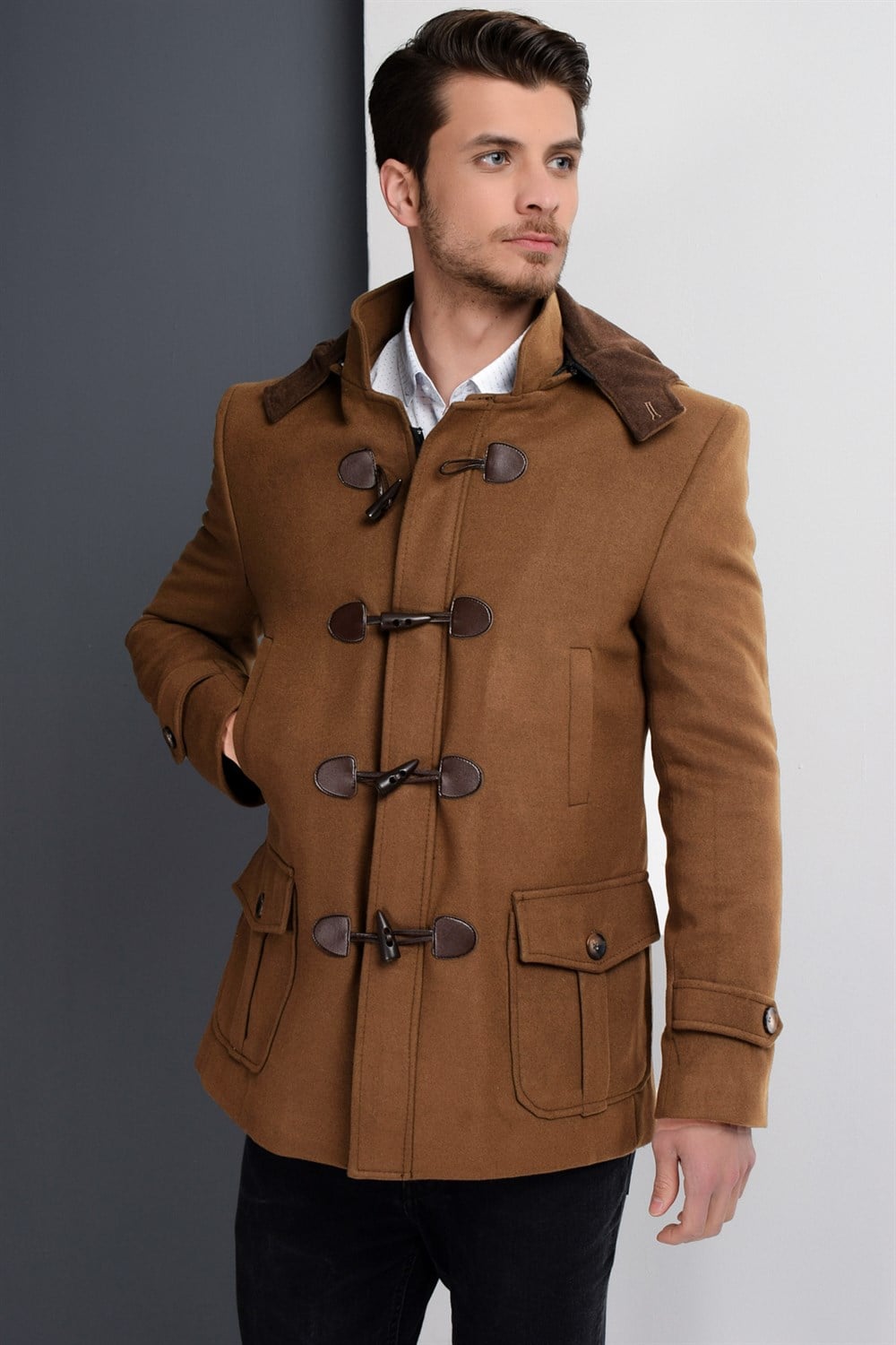 PLT8379 DEWBERRY ERKEK PALTO-CAMEL