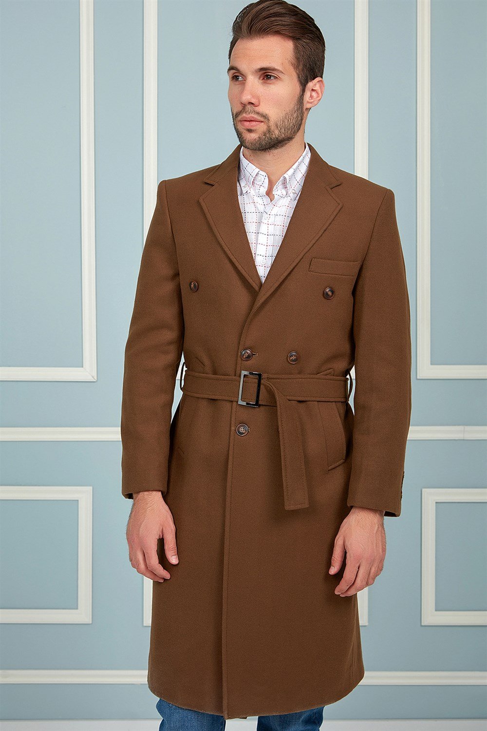 PLT8382 DEWBERRY ERKEK PALTO-CAMEL