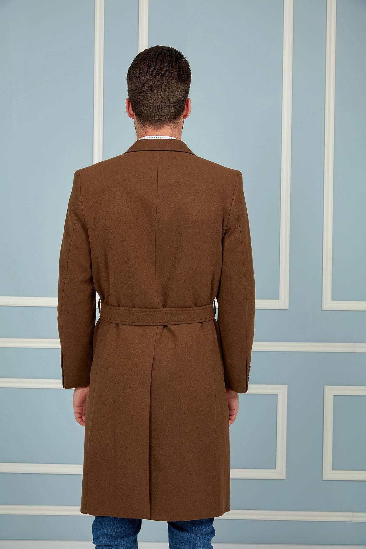 PLT8382 DEWBERRY ERKEK PALTO-DÜZ CAMEL