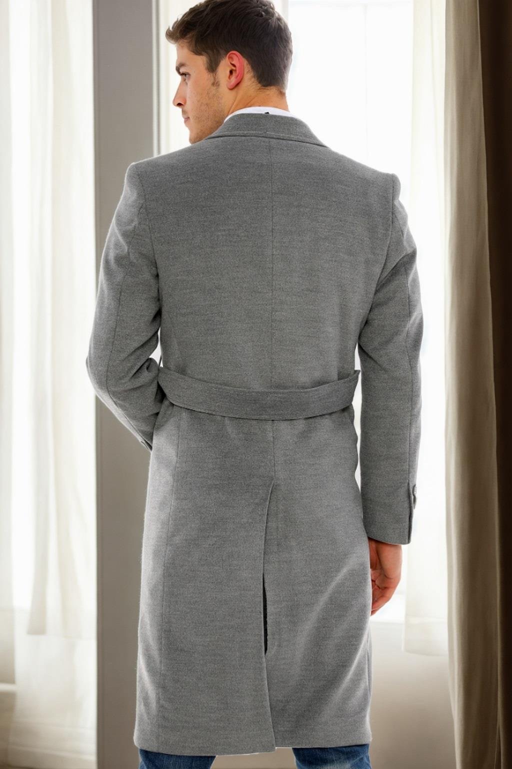 PLT8382 DEWBERRY ERKEK PALTO-GRİ-2