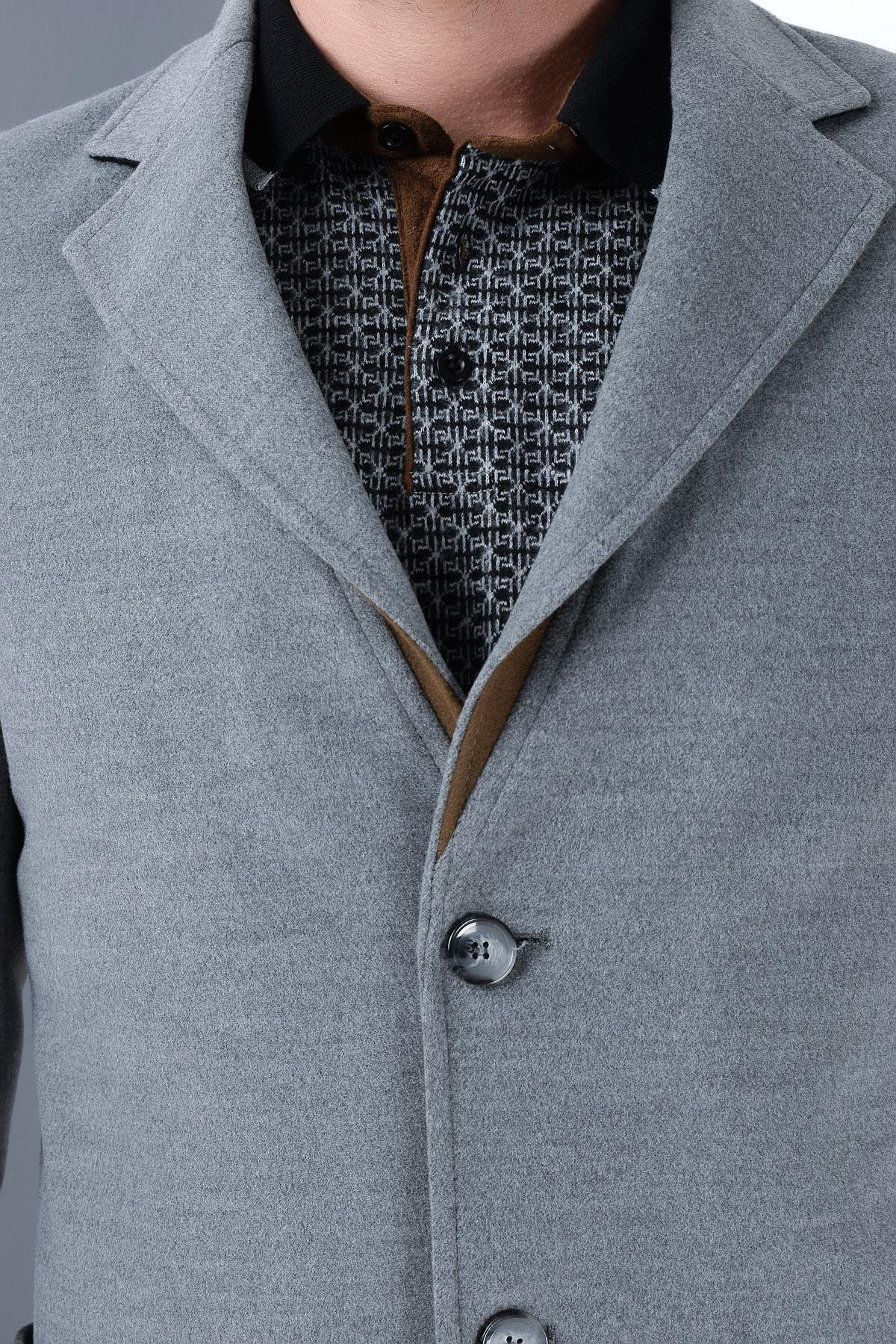 PLT8384 DEWBERRY ERKEK PALTO-GRİ-2