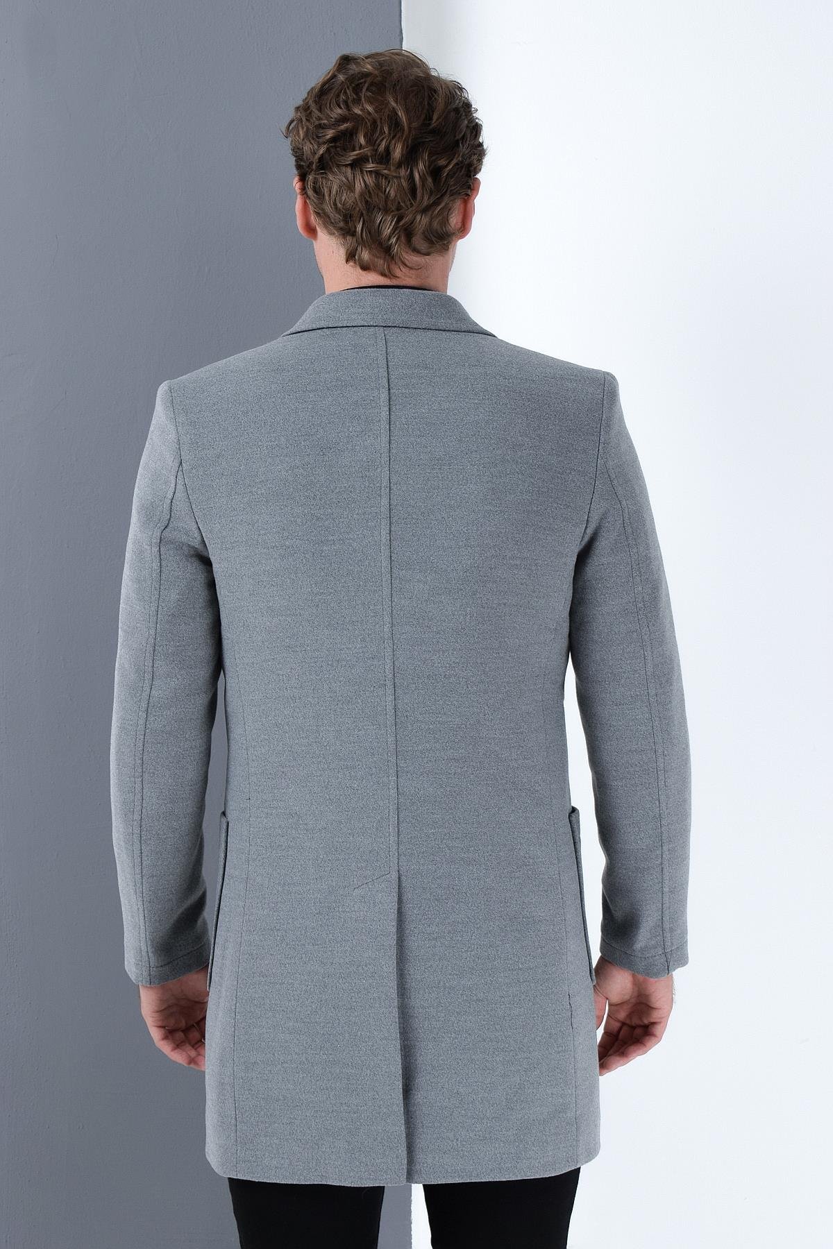 PLT8384 DEWBERRY ERKEK PALTO-GRİ-2