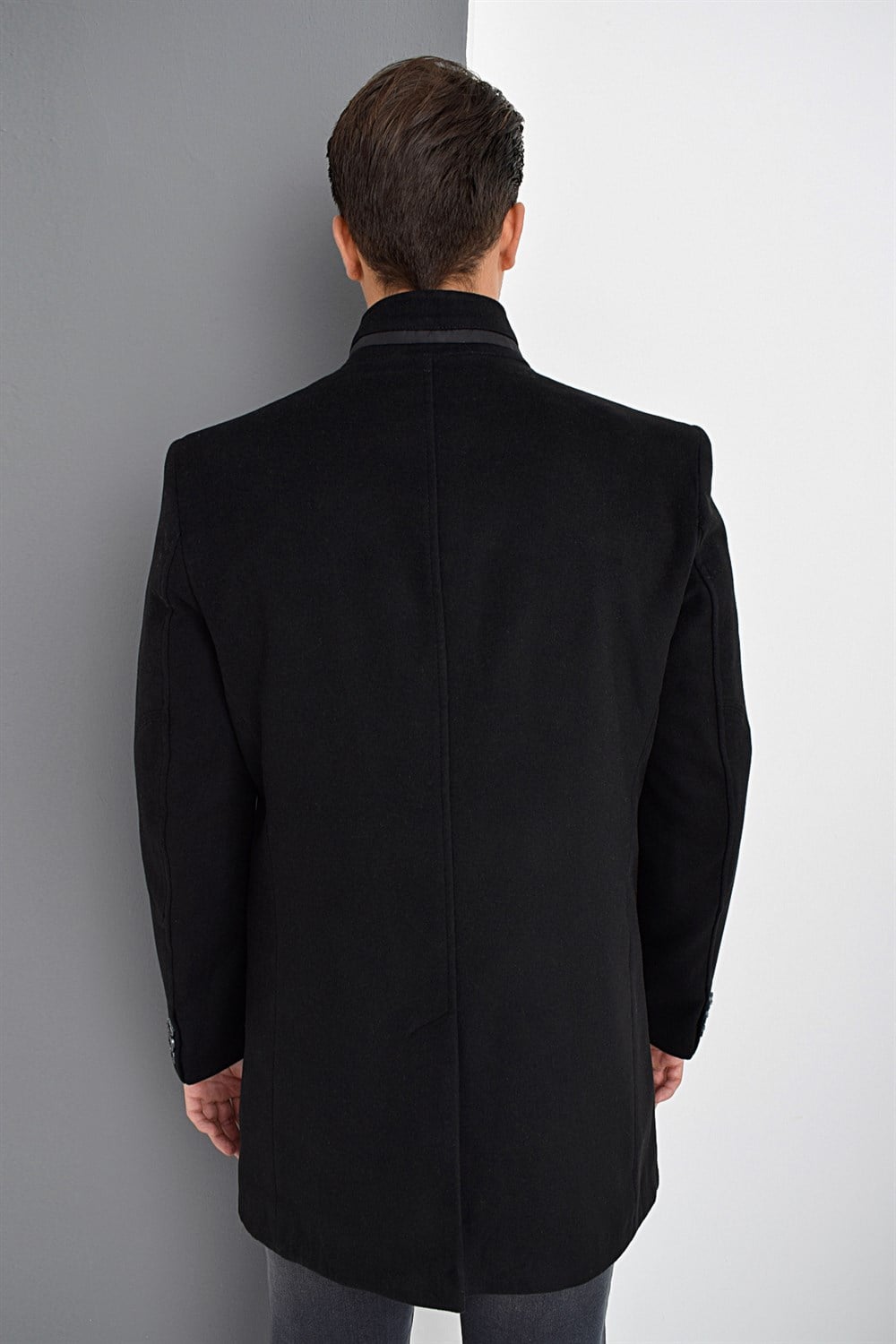 PLT8386 DEWBERRY ERKEK PALTO-SİYAH