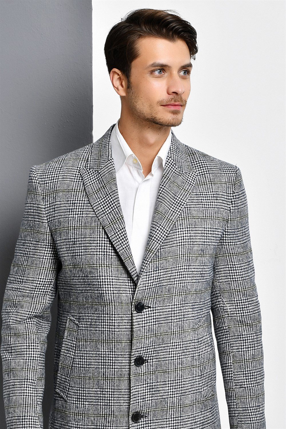 PLT8390 DEWBERRY ERKEK PALTO-EKOSE GRİ