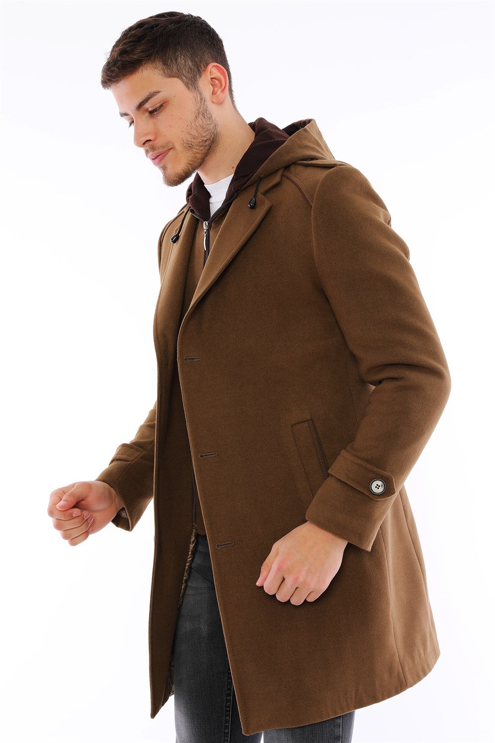 PLT8401 DEWBERRY ERKEK PALTO-CAMEL
