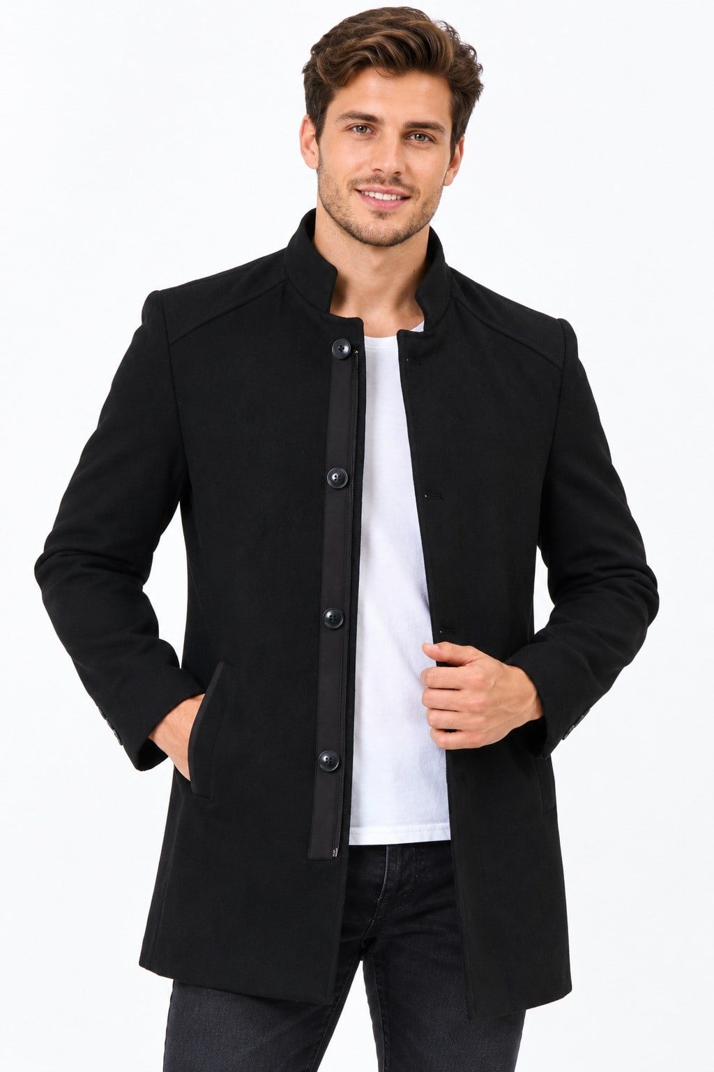 PLT9327 DEWBERRY ERKEK KABAN-SİYAH