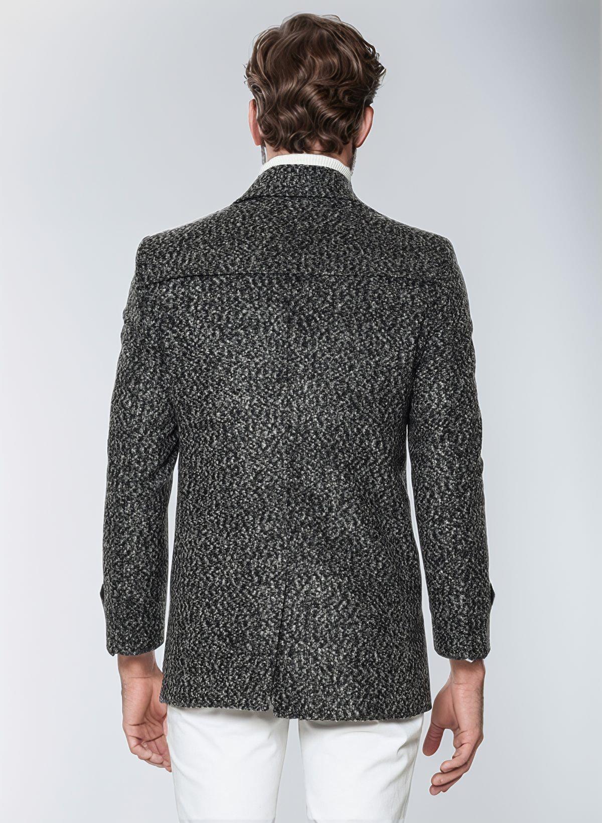 PLT9329 DEWBERRY PALTO-DESENLİ GRİ