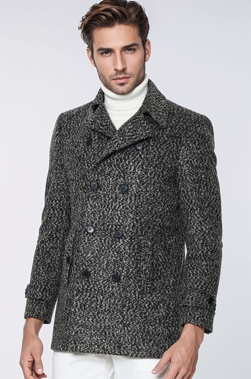 PLT9329 DEWBERRY PALTO-DESENLİ GRİ