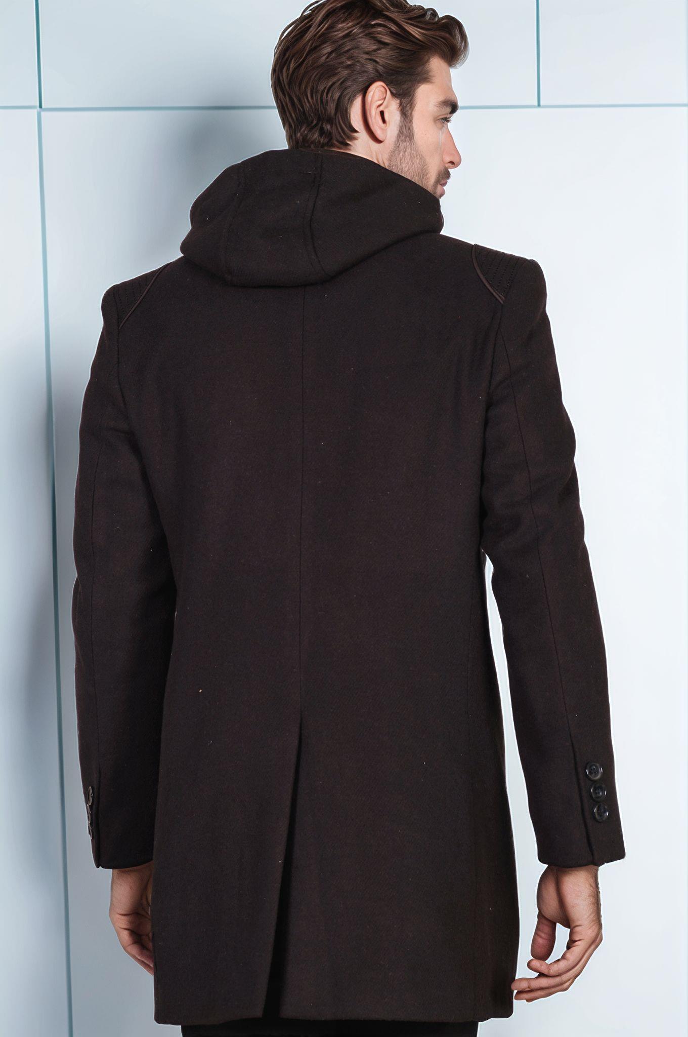 PLT9335 DEWBERRY ERKEK PALTO-DİAGONAL SİYAH