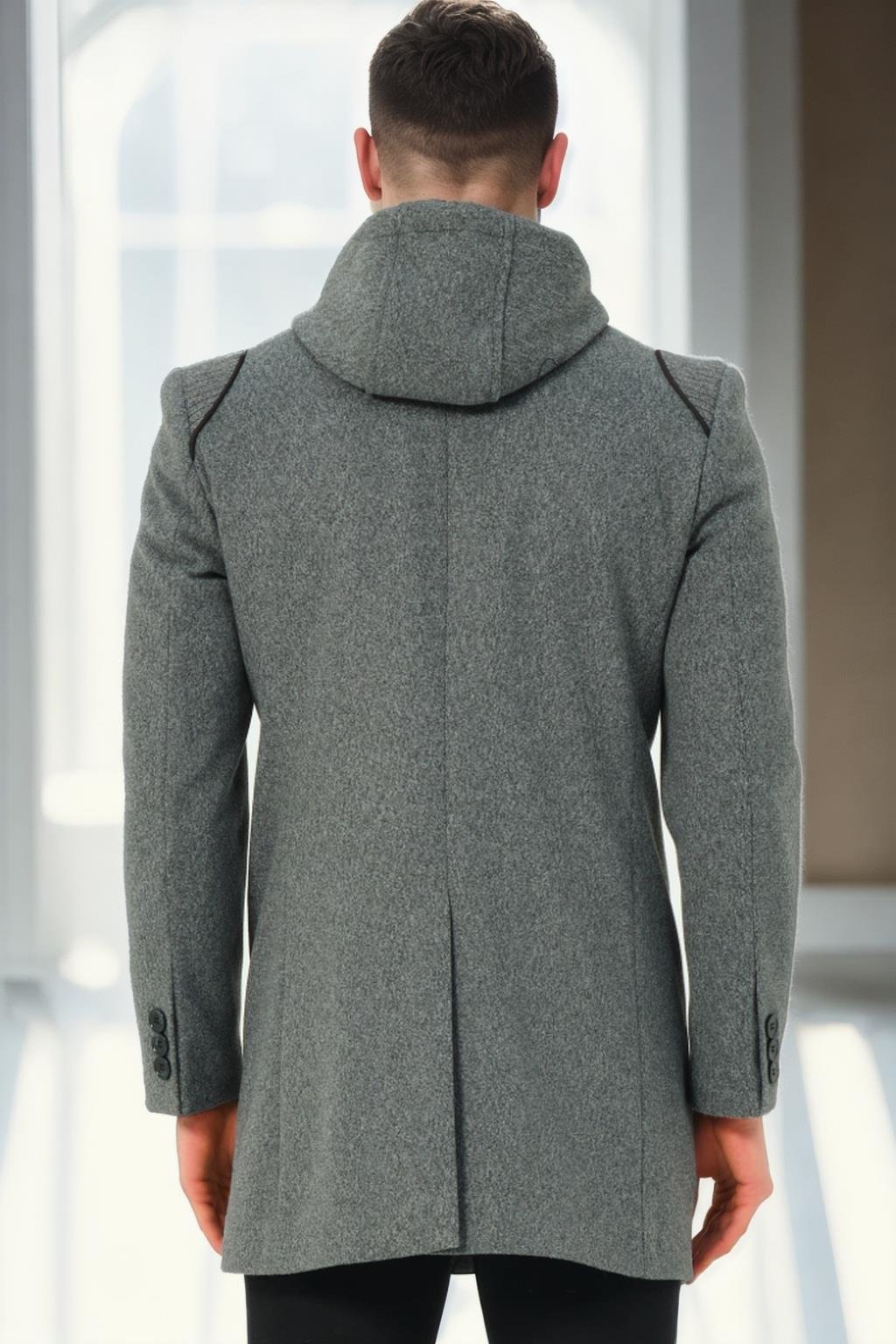 PLT9335 DEWBERRY ERKEK PALTO-KOYU GRİ