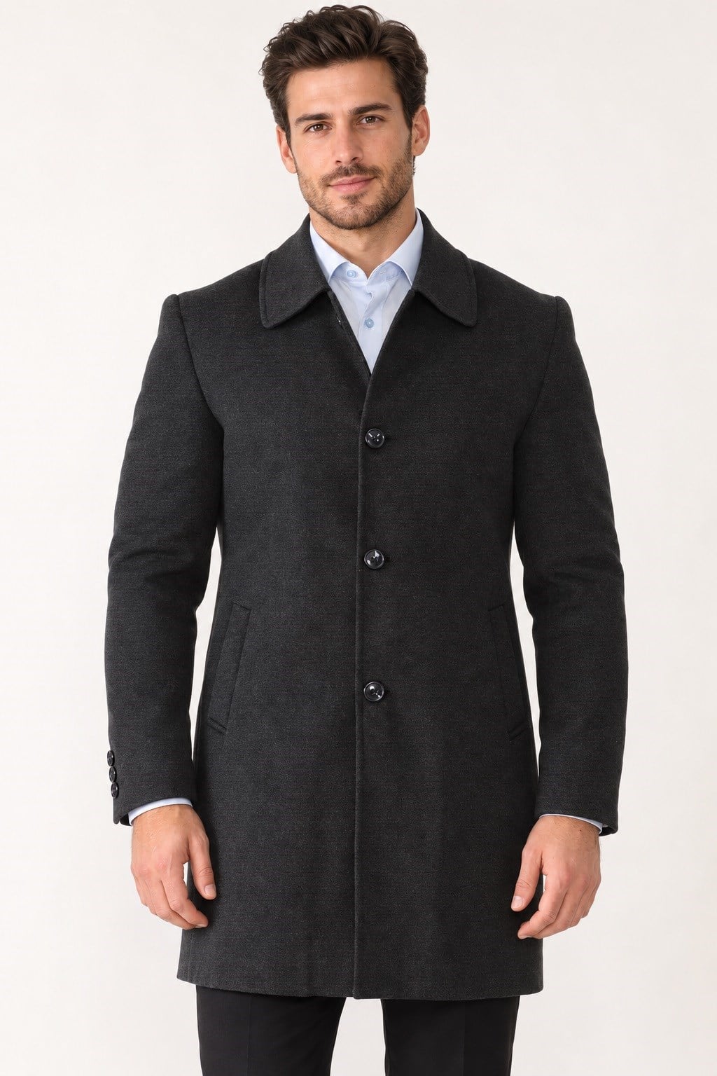 PLT9364 DEWBERRY ERKEK PALTO-ANTRASİT