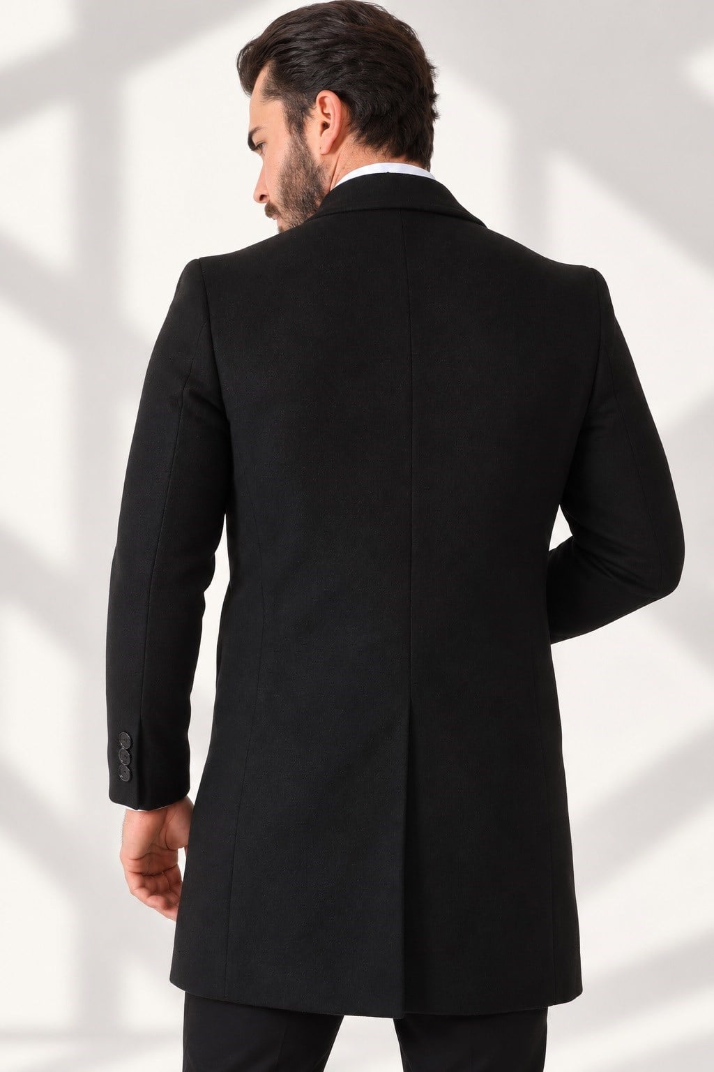 PLT9364 DEWBERRY ERKEK PALTO-SİYAH