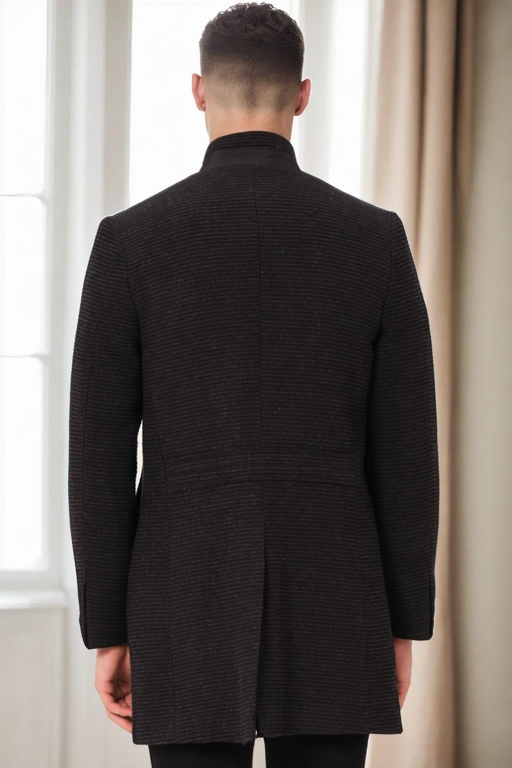 PLT9367 DEWBERRY ERKEK PALTO-DÜZ ANTRASİT