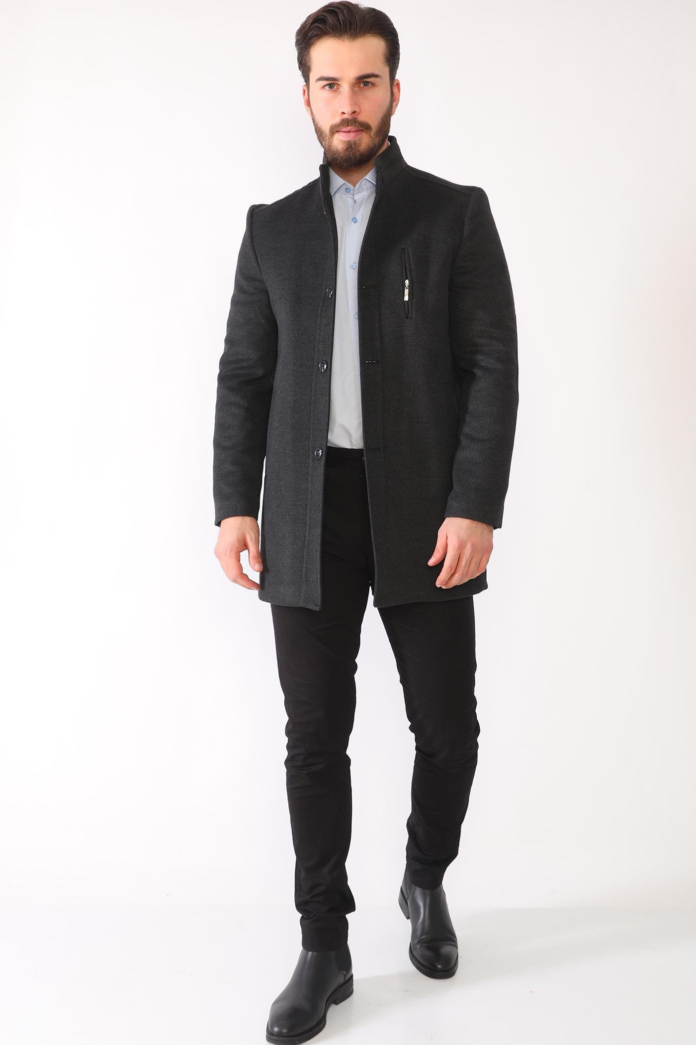 PLT9386 DEWBERRY ERKEK PALTO-ANTRASİT
