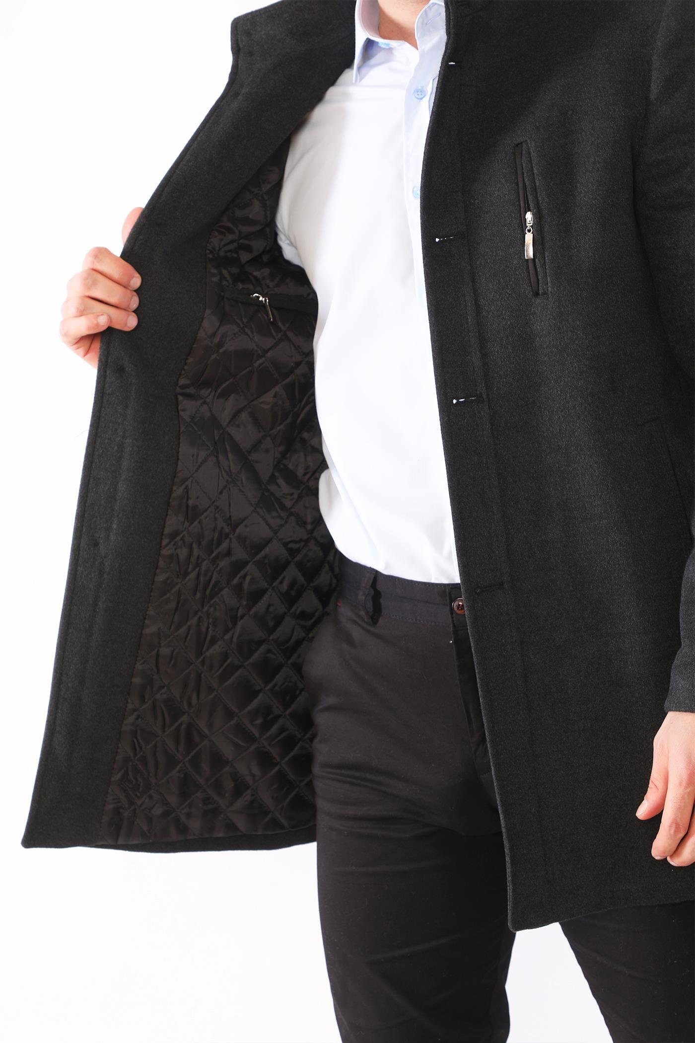 PLT9386 DEWBERRY ERKEK PALTO-ANTRASİT