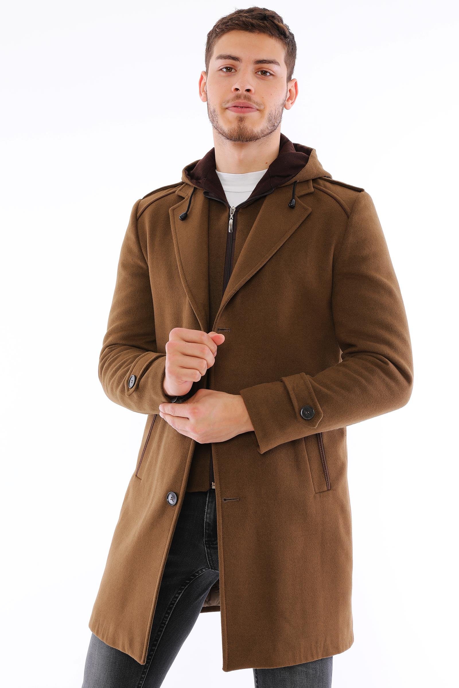 PLT9401 DEWBERRY ERKEK PALTO-CAMEL