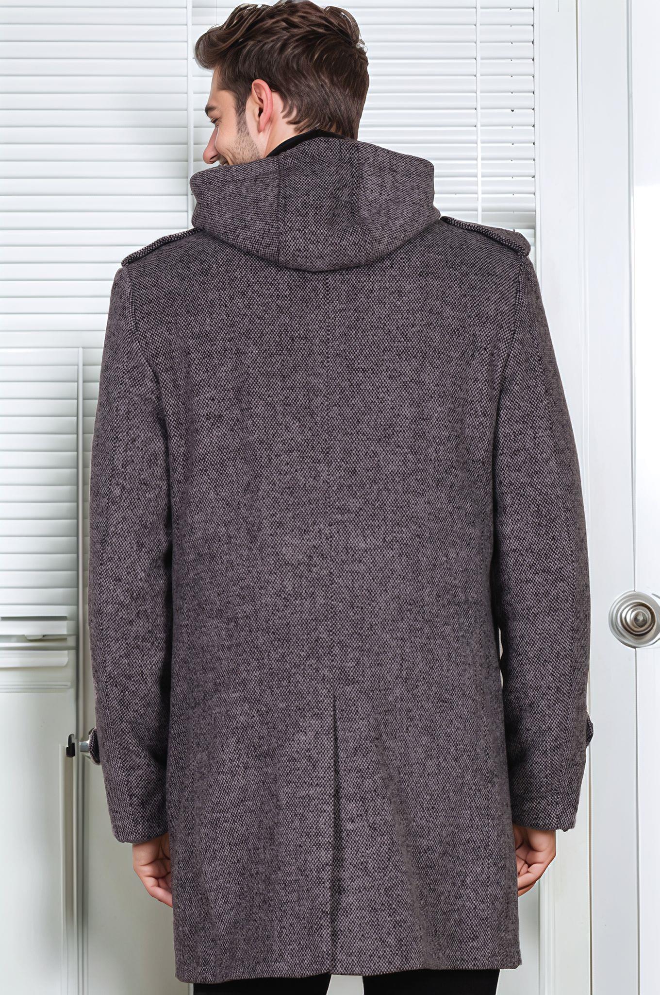 PLT9401 DEWBERRY ERKEK PALTO-DESENLİ GRİ