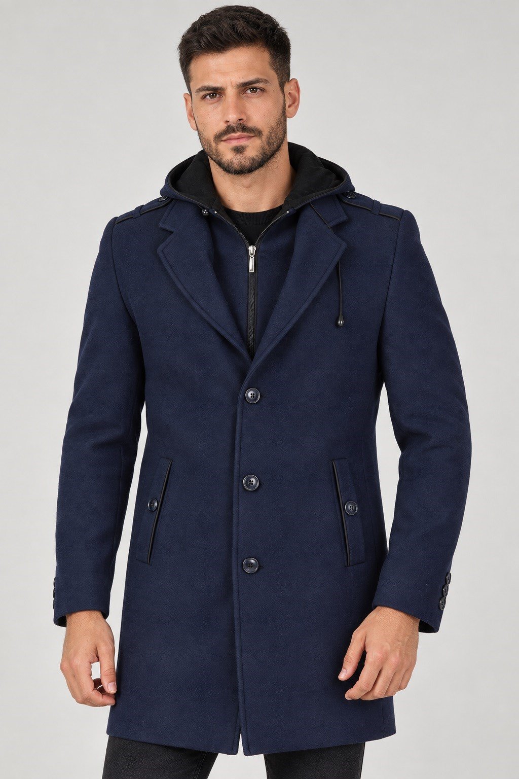 PLT9406 DEWBERRY ERKEK PALTO-LACİVERT