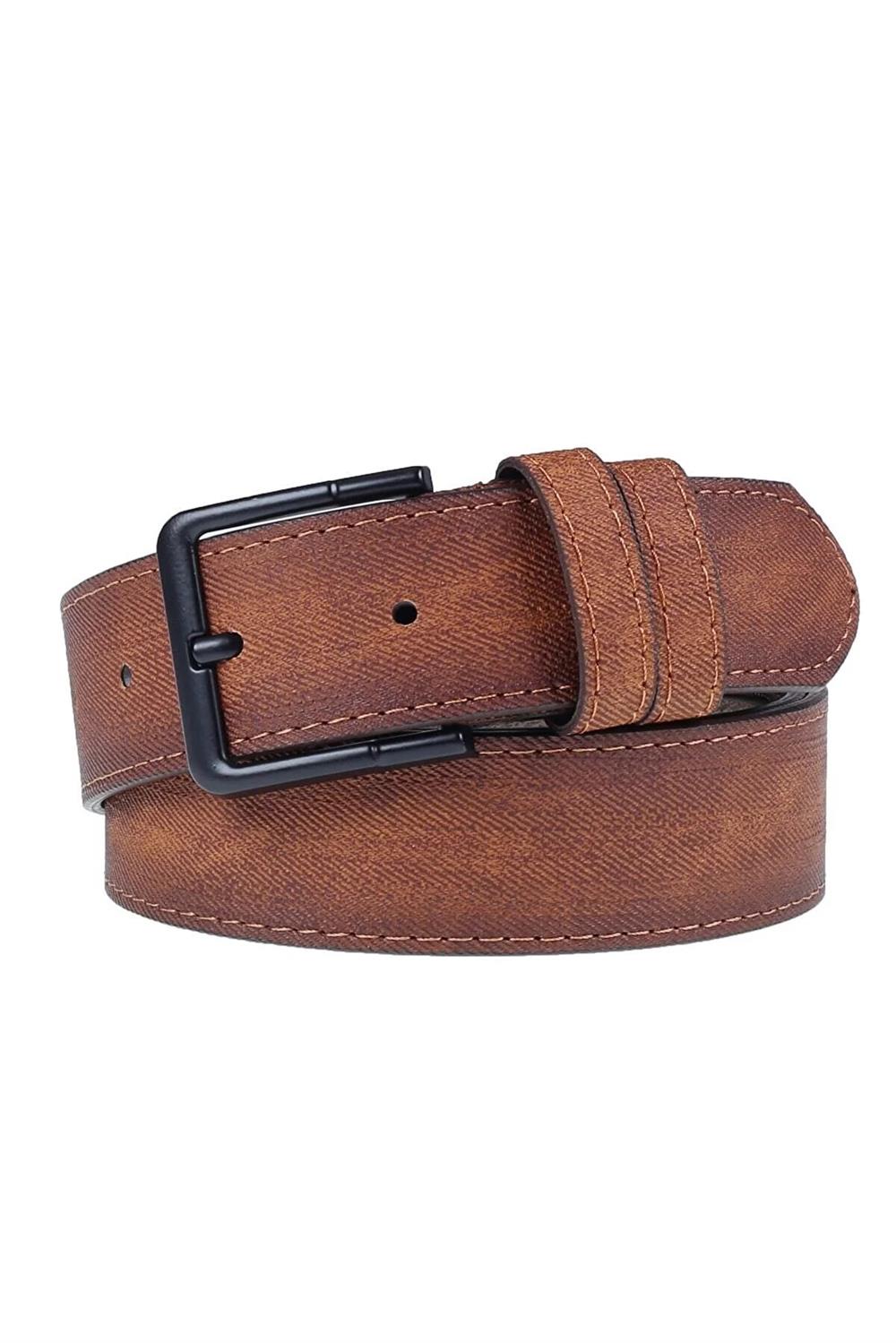 R0928 Dewberry Set of 3 Mens Belt For Jeans And Canvas-SİYAH-KAHVE-TABA