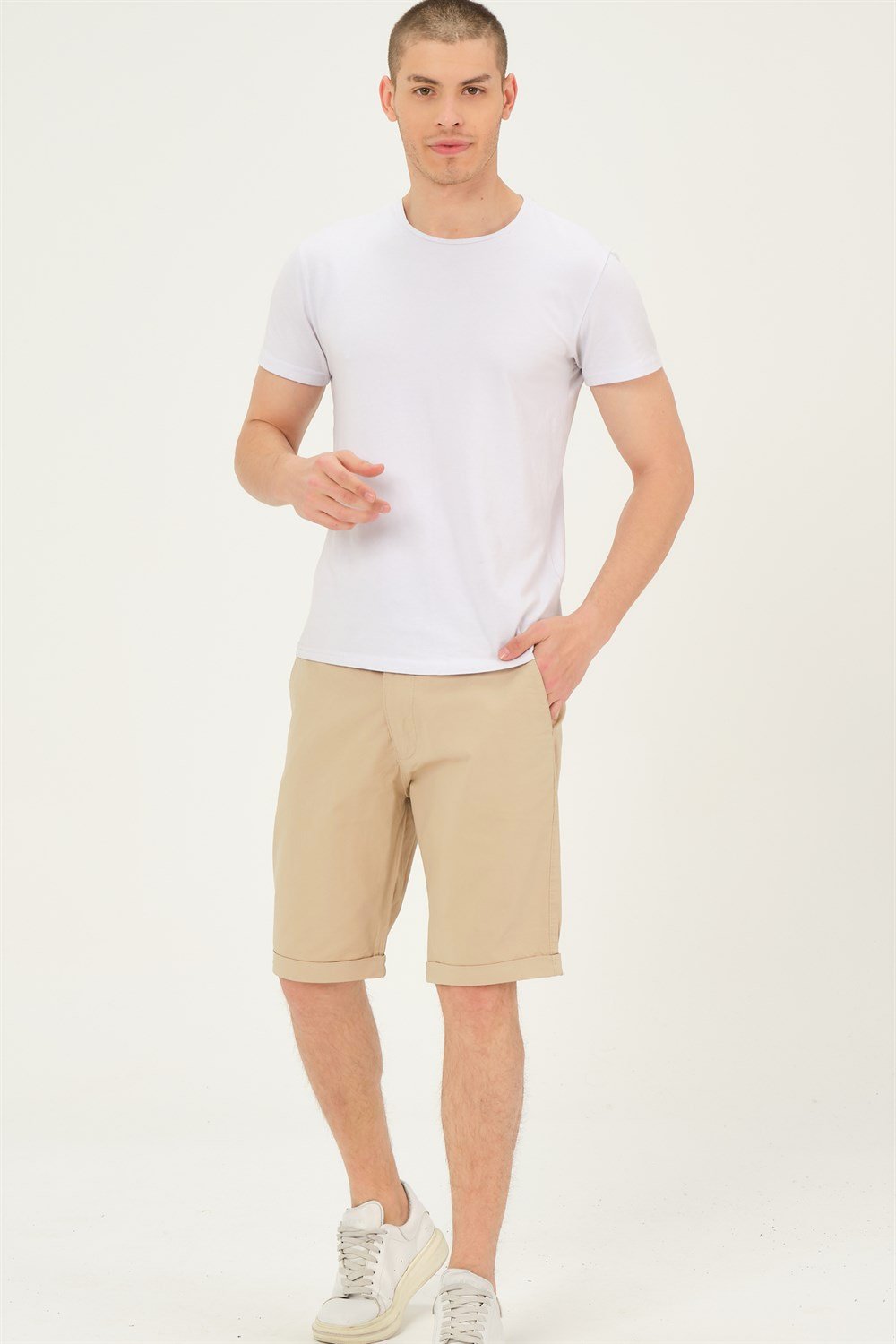 S0001 DEWBERRY XLEON ERKEK ŞORT-BEJ