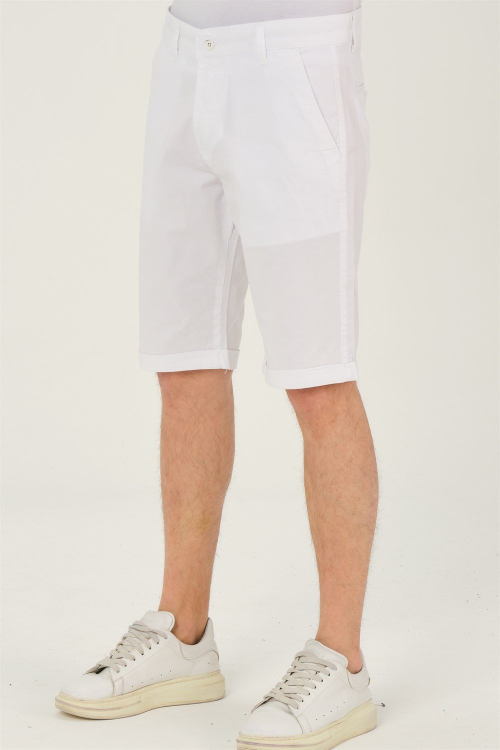 S0001 DEWBERRY XLEON ERKEK ŞORT-BEYAZ