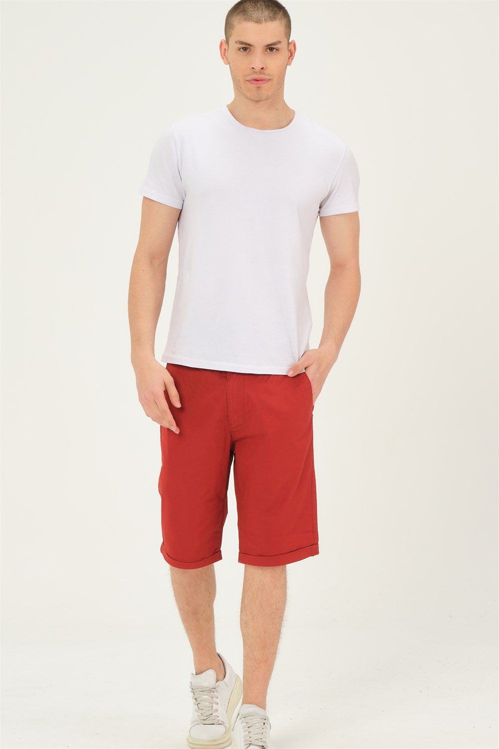 S0001 DEWBERRY XLEON ERKEK ŞORT-BORDO