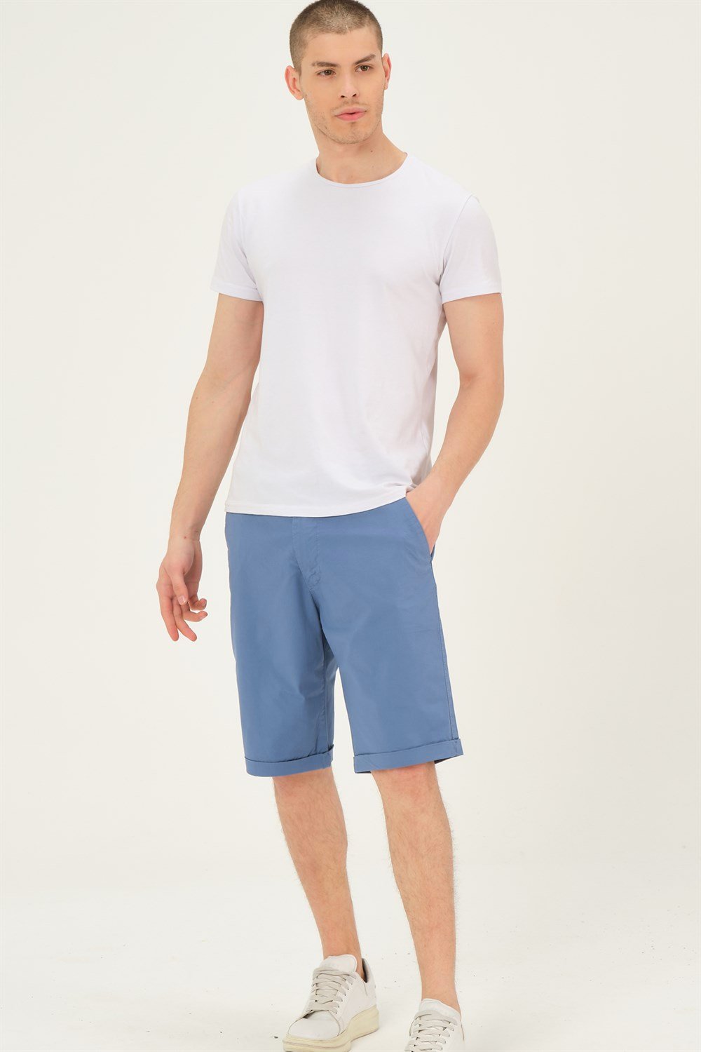 S0001 DEWBERRY XLEON ERKEK ŞORT-İNDİGO