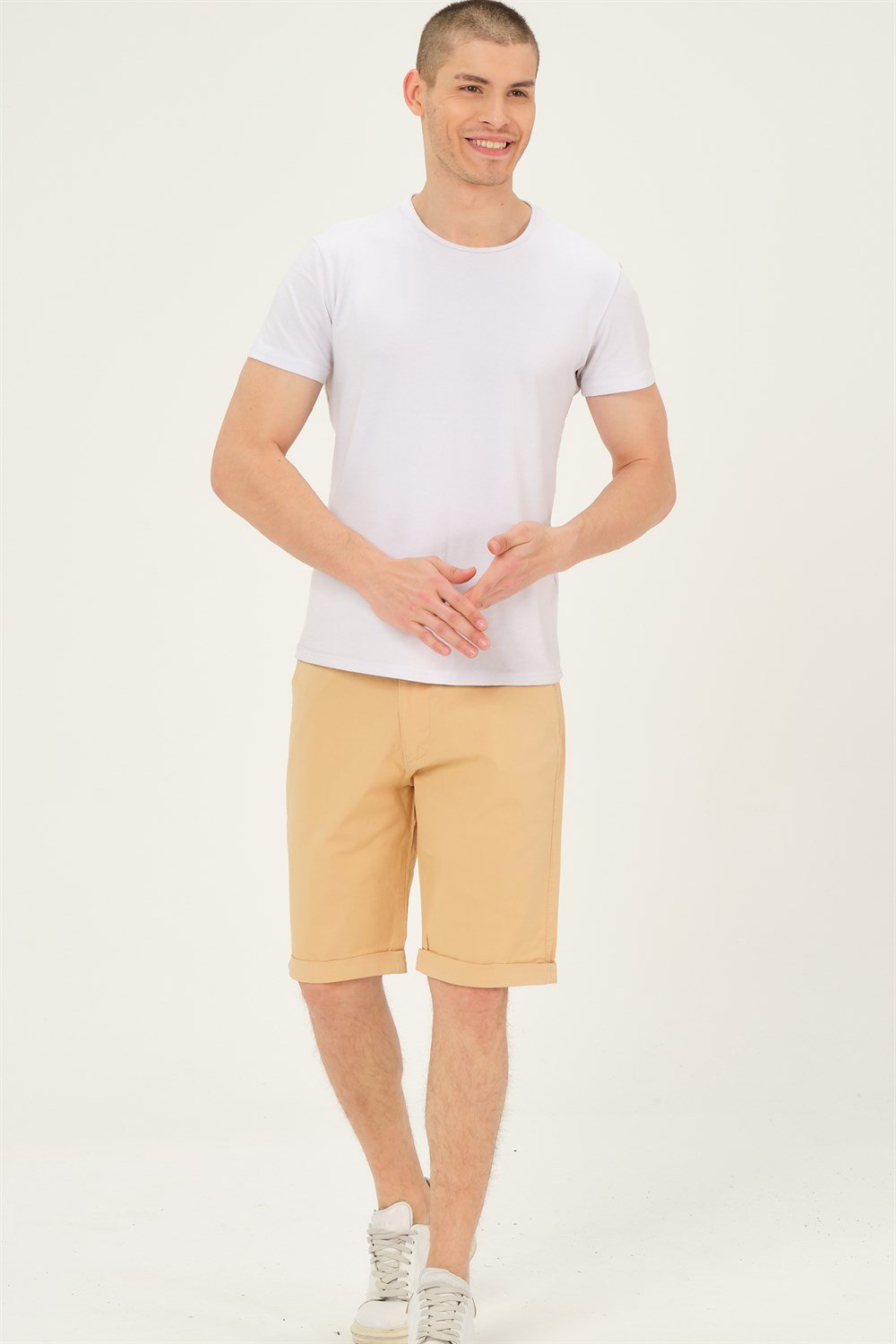 S0001 DEWBERRY XLEON ERKEK ŞORT-KOYU BEJ